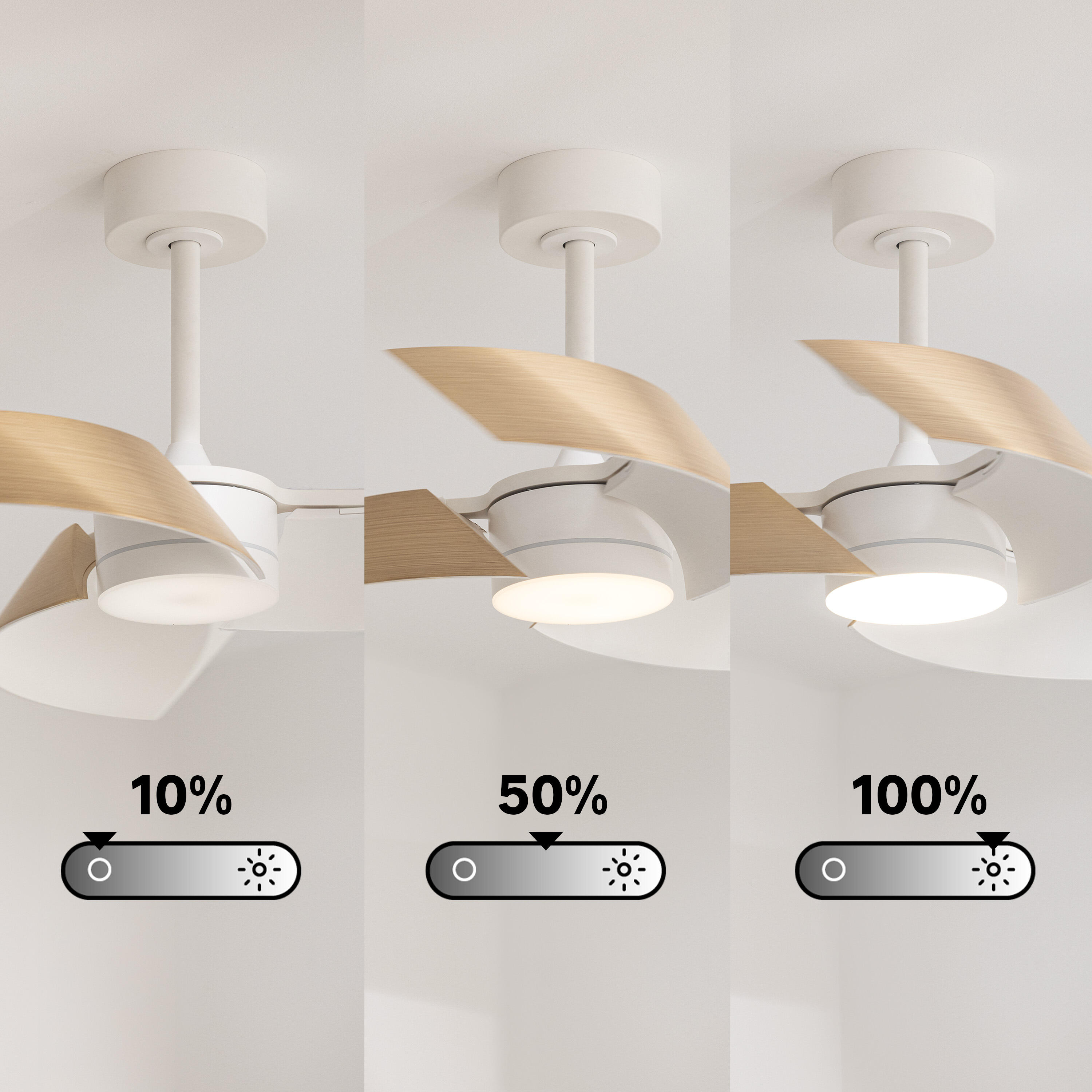 Ventilateur de plafond LED connecté silencieux, Cadix, INSPIRE SIGNATURE, bois - 6