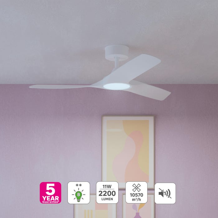 ventilateur plafond lumiere silencieux connecté