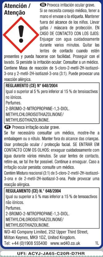 Desengordurante a base de água 1L WD40 - 8