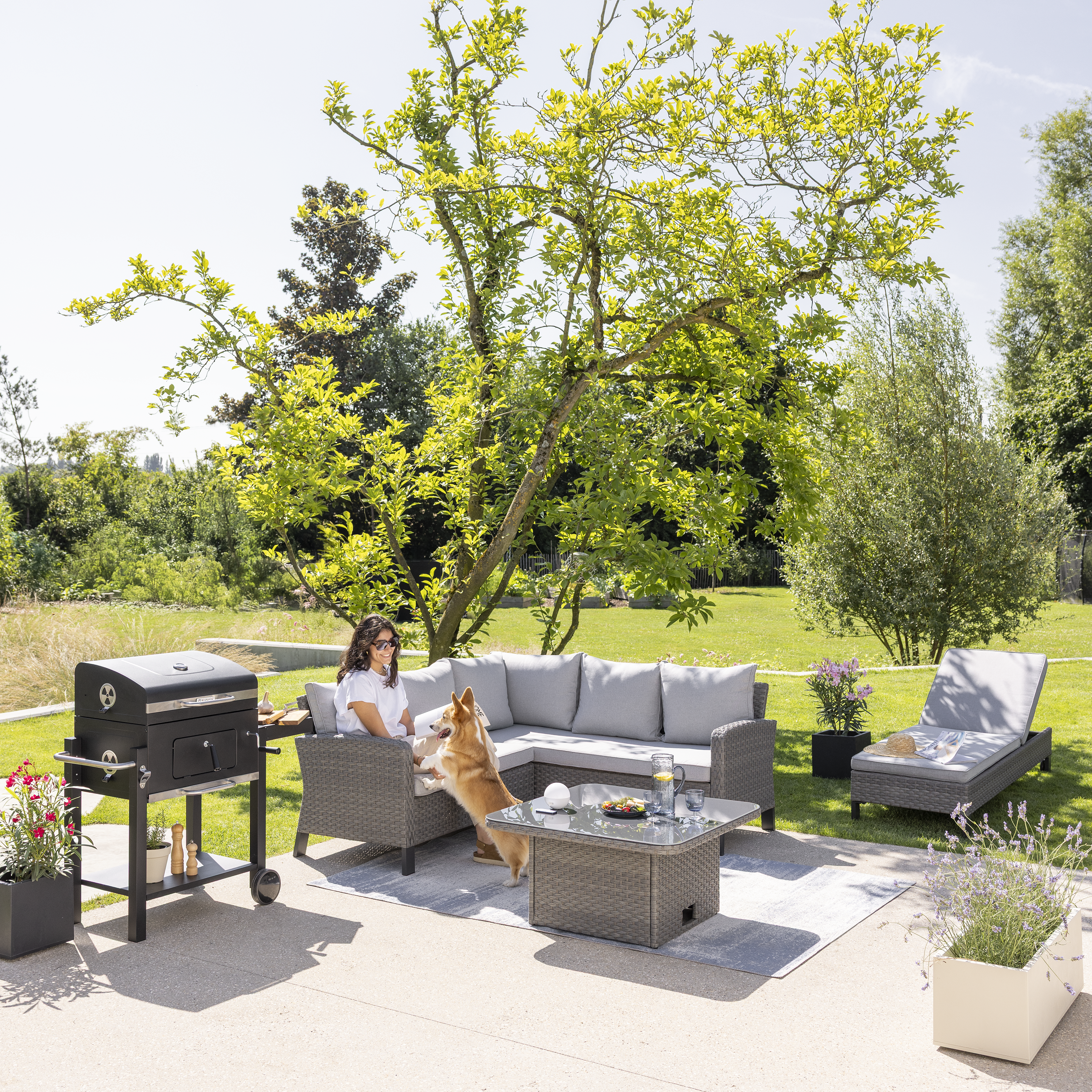 Barbecue a carvão 61x46 cm preto Naterial Centaurus - 6