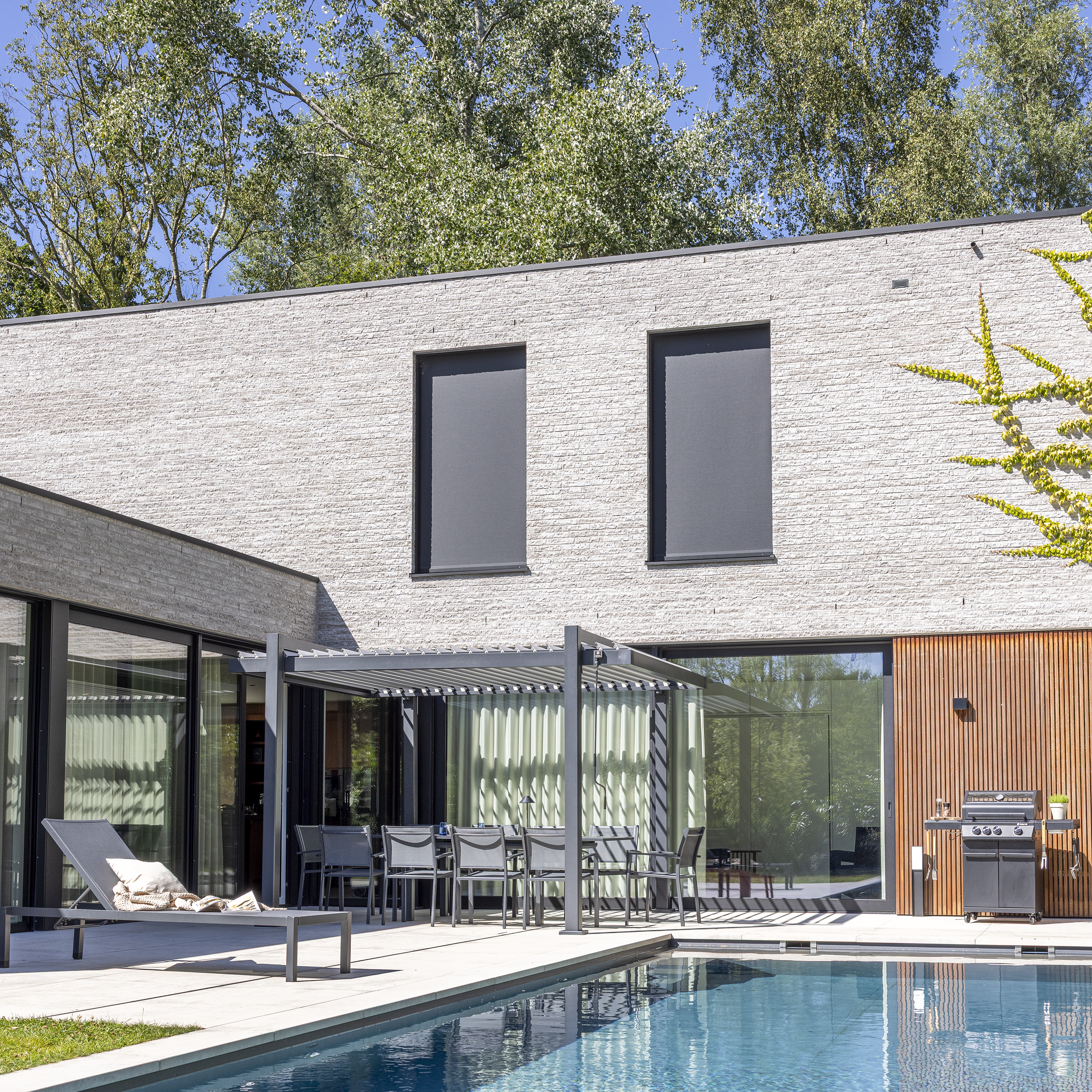Pergola bioclimatica 320x358 cm in alluminio, antracite - Clima Odyssea NATERIAL - 16