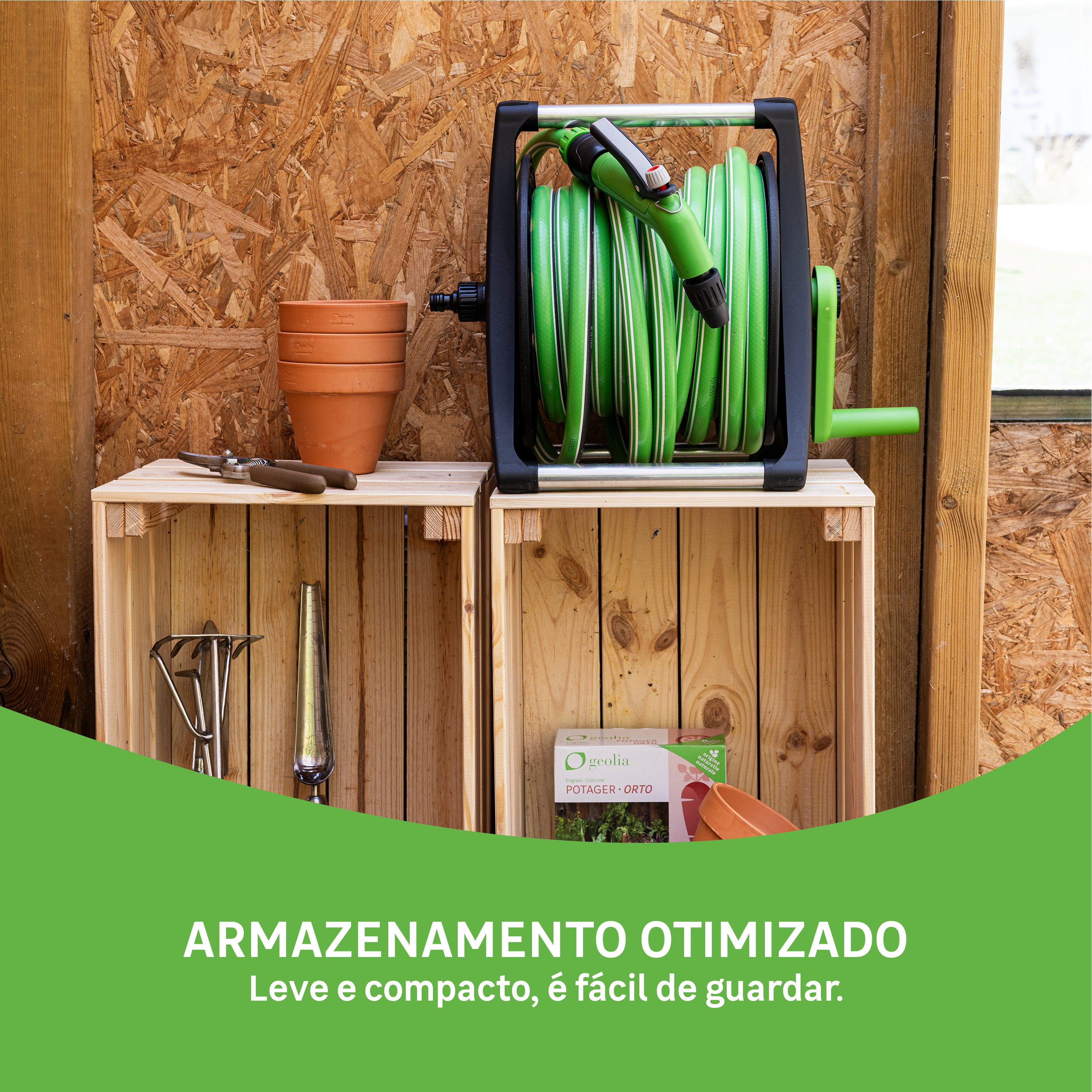 Enrolador de mangueira Geolia mini 12,5 mm x 20 m - 3