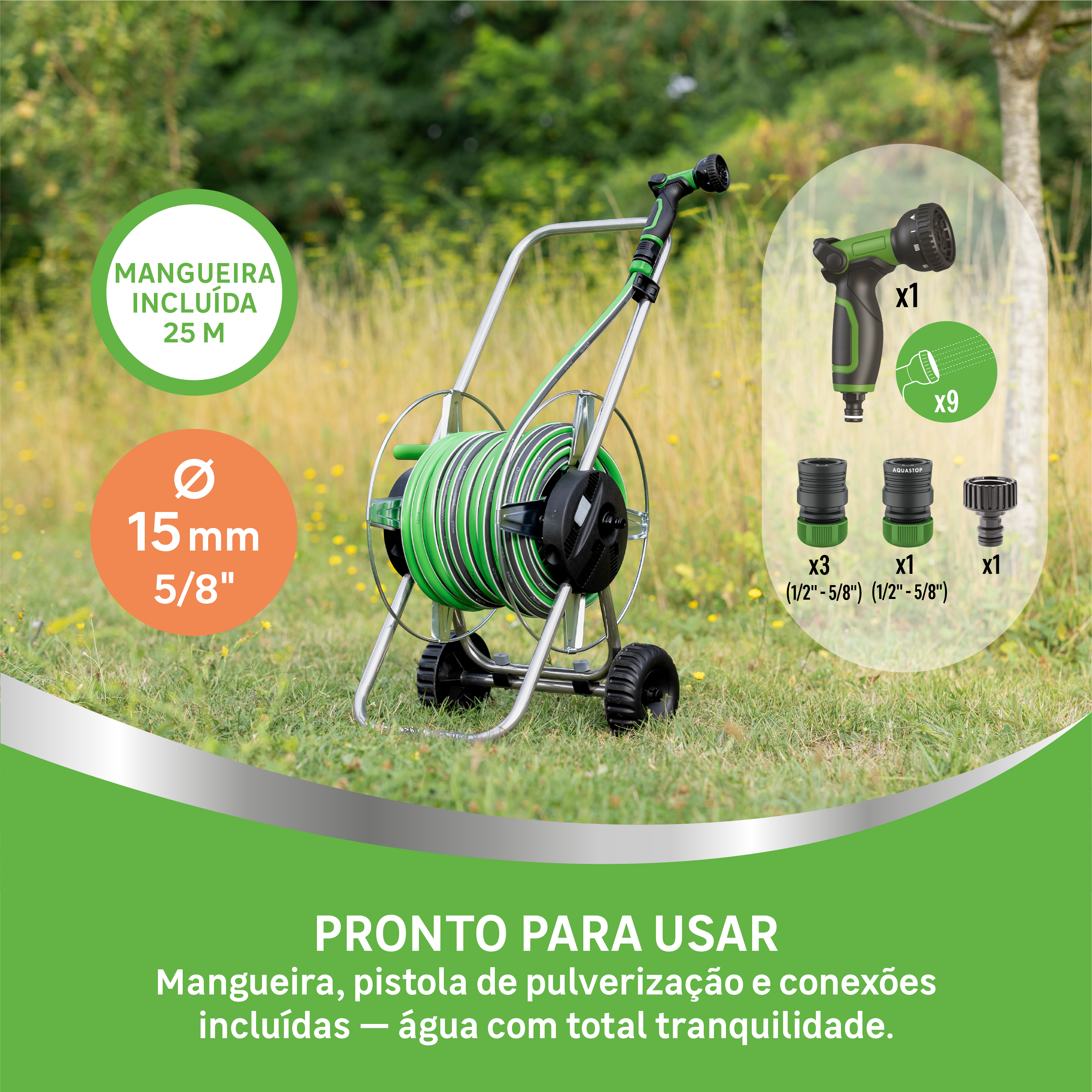 Kit mangueira Geolia Aqualis 25 m + conector - 6