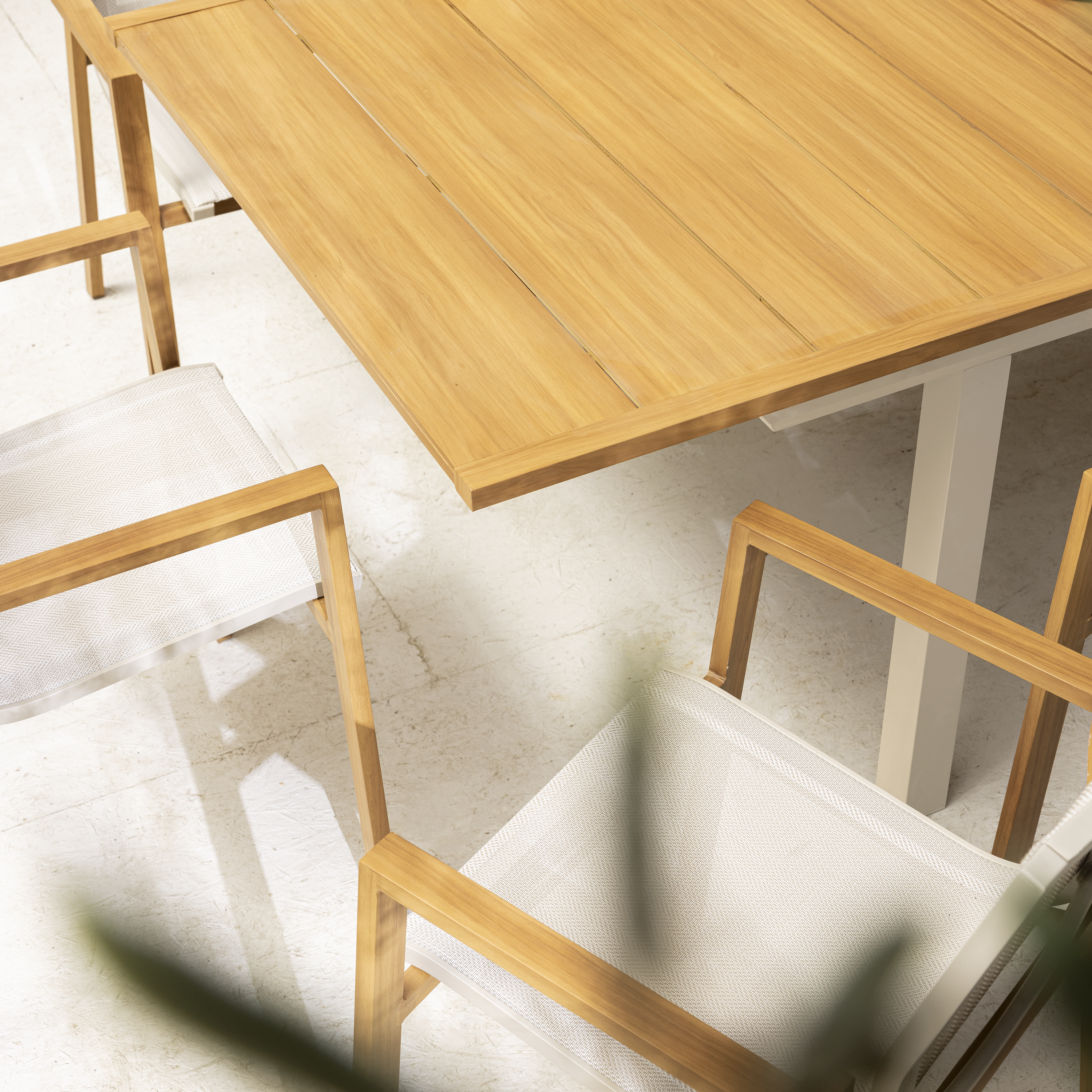 Fauteuil de jardin NATERIAL Odyssea gamma en aluminium effet bois beige - 10