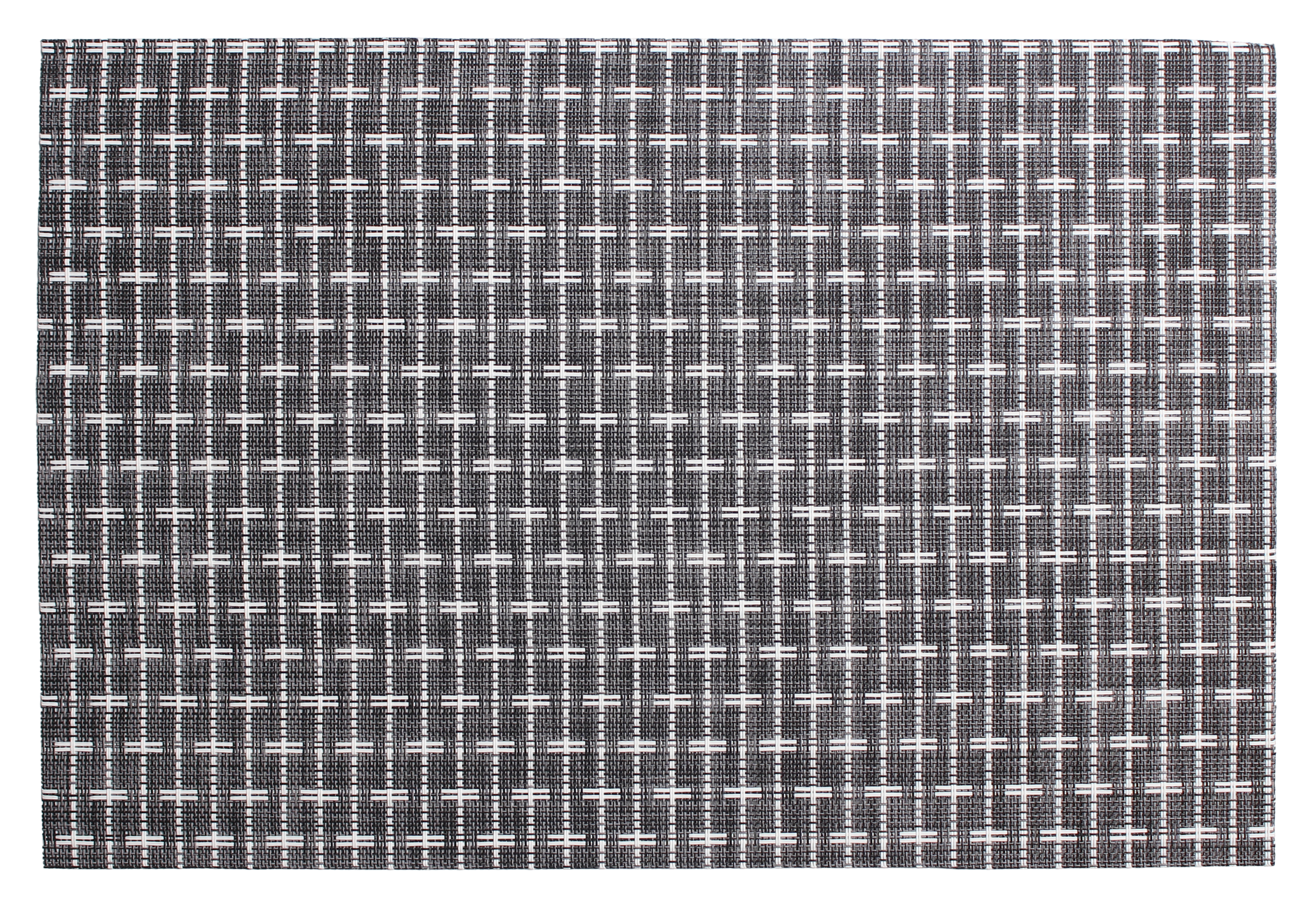 Podkładka na stół Ruto plecionka czarno-biała prostokątna 45 x 30 cm