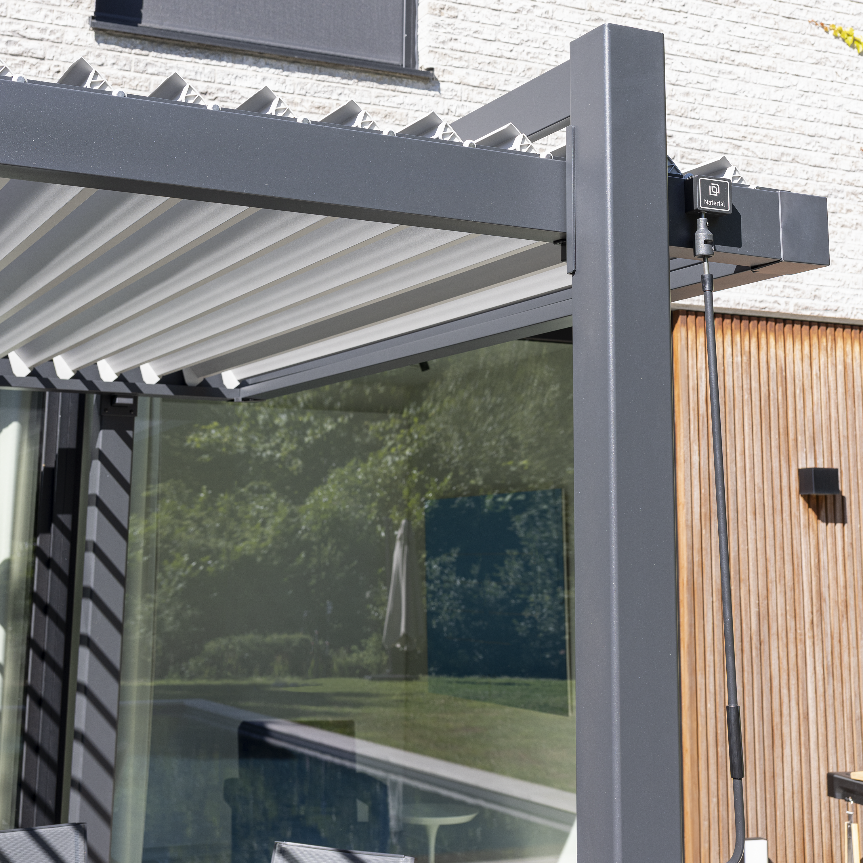 Pergola bioclimatica 320x358 cm in alluminio, antracite - Clima Odyssea NATERIAL - 12