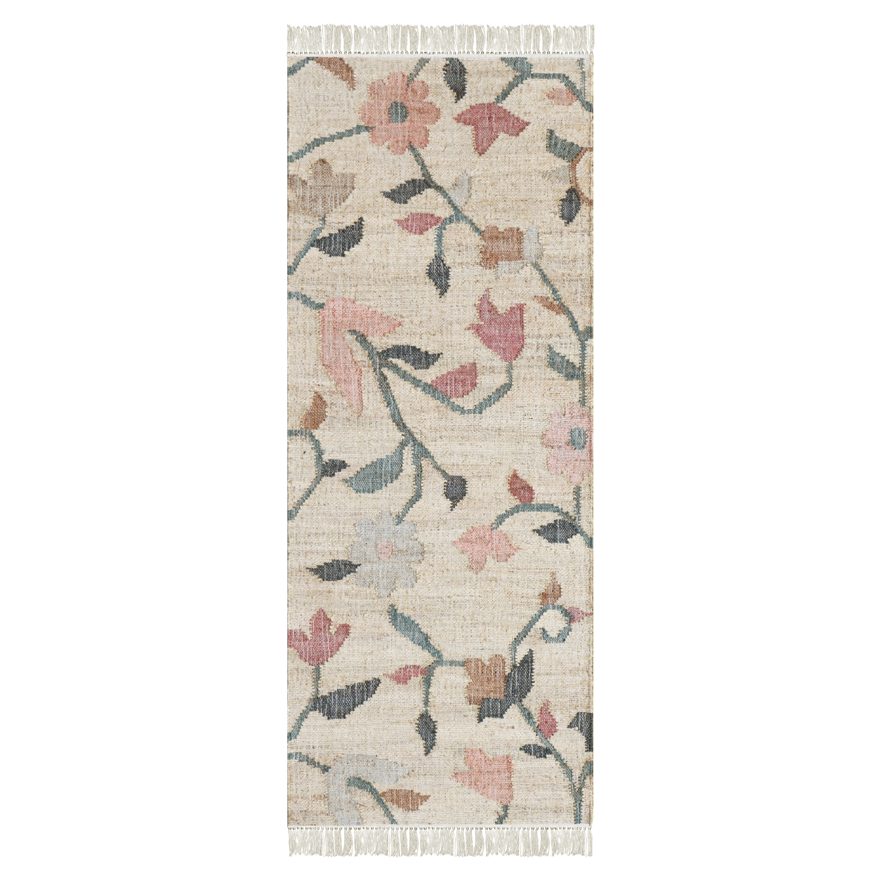 Chodnik dywanowy z frędzlami Sakura wielokolorowy 80 x 200 cm Inspire