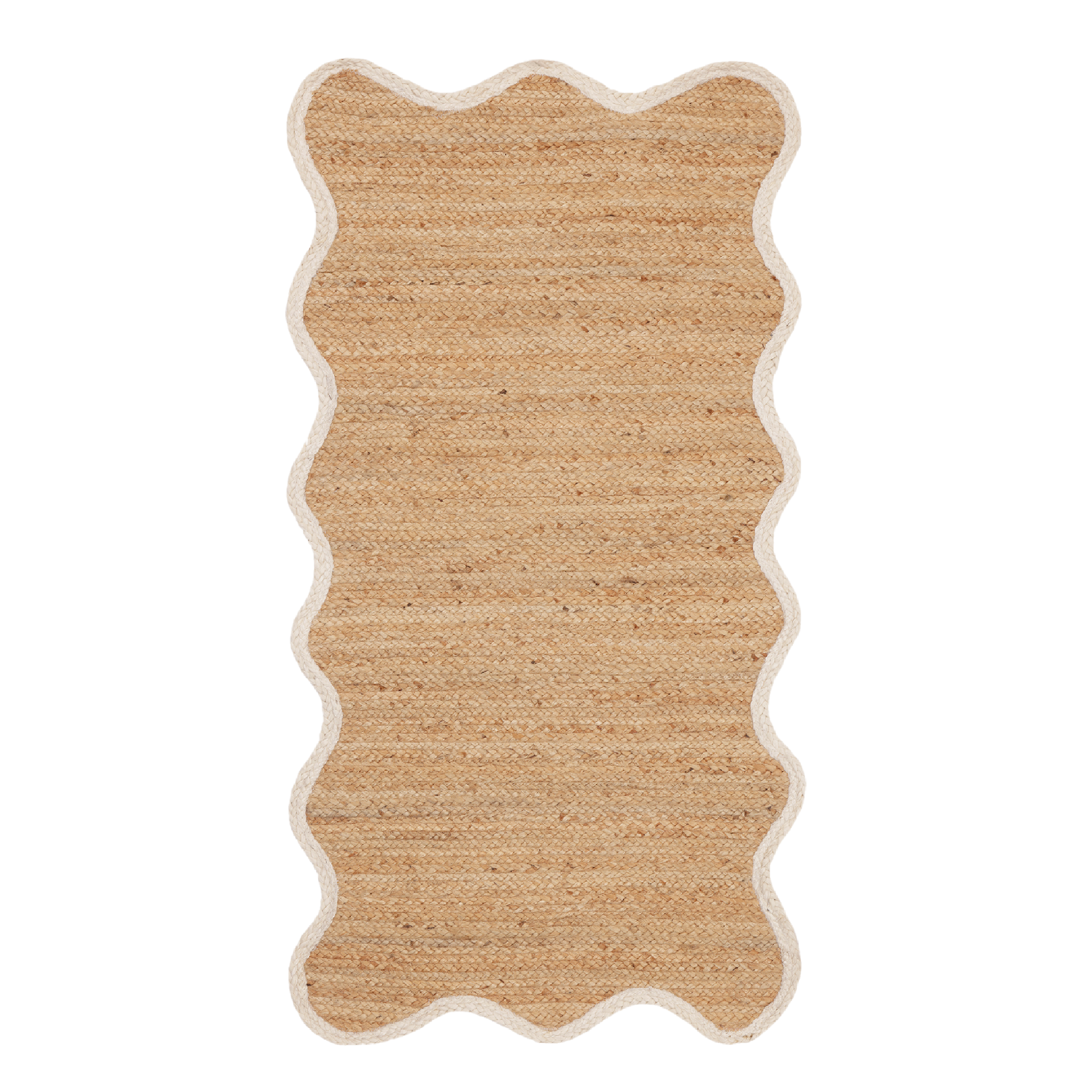 Dywan z juty Jute Pop Natural beżowy 80 x 150 cm z białą lamówką Inspire