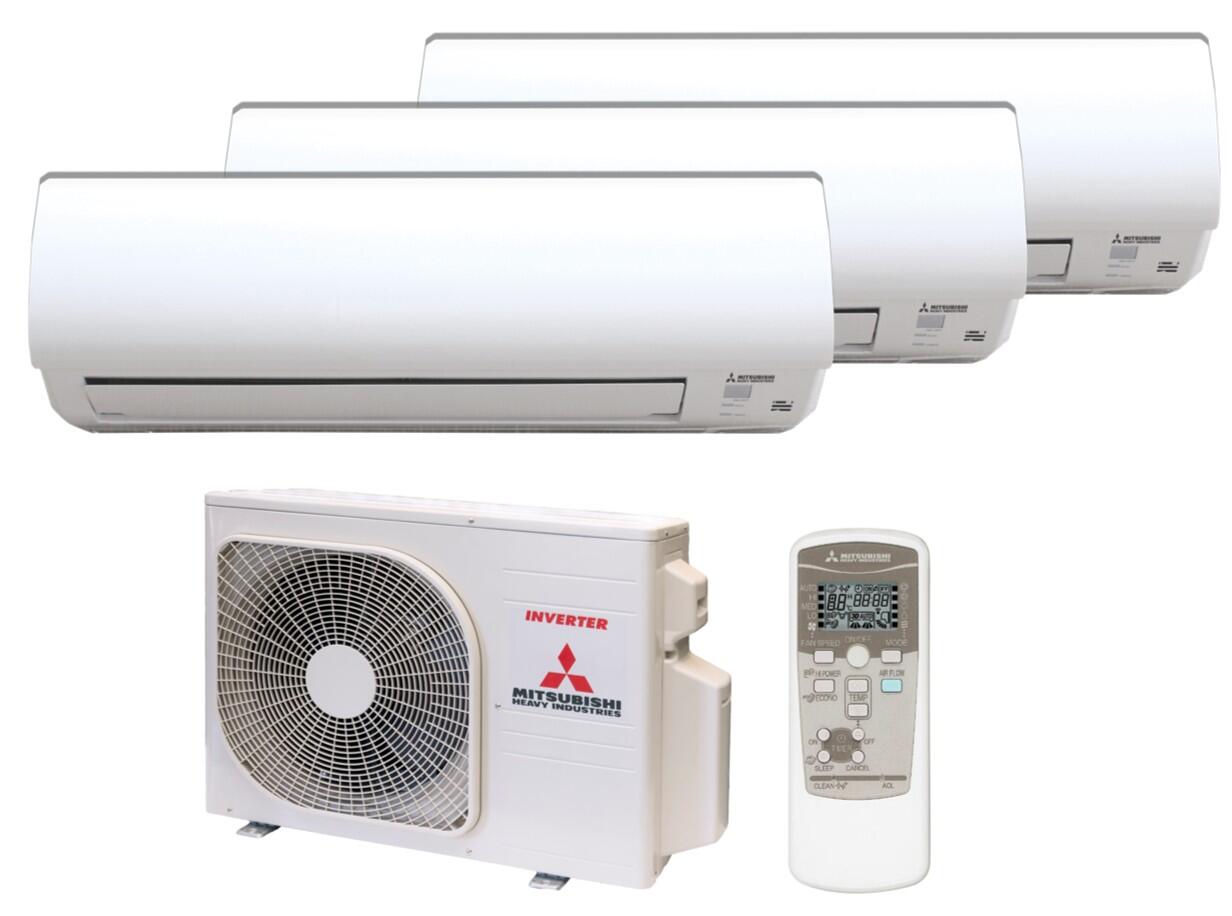 Ar Condicionado 3X1 MITSUBISHI HEAVY LMK41ZS02-W 5+5+12KBTU - 2