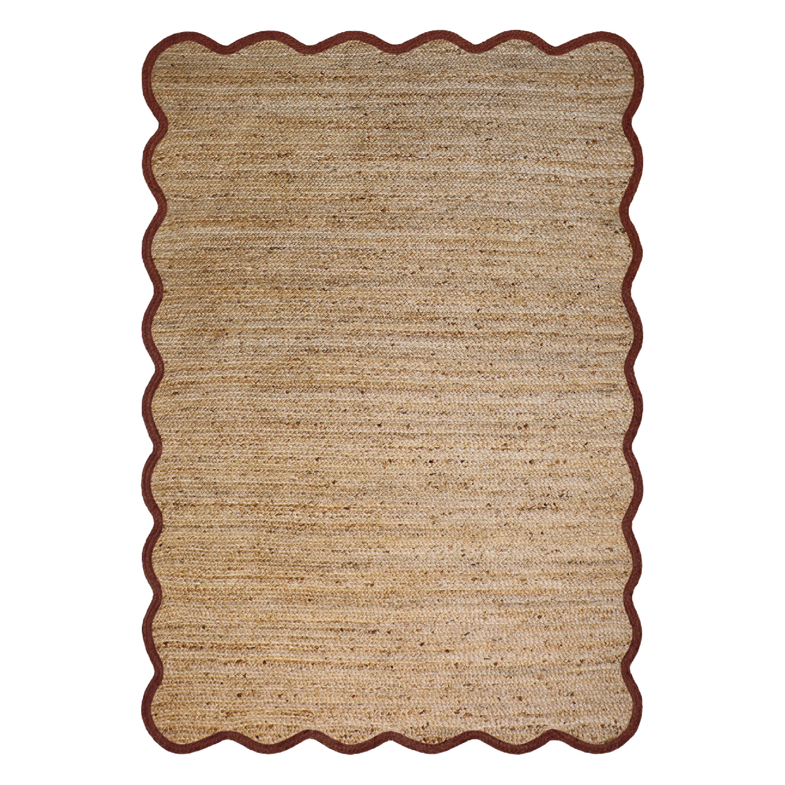 Dywan z juty Jute Pop Natural beżowy 160 x 230 cm z brązową lamówką Inspire