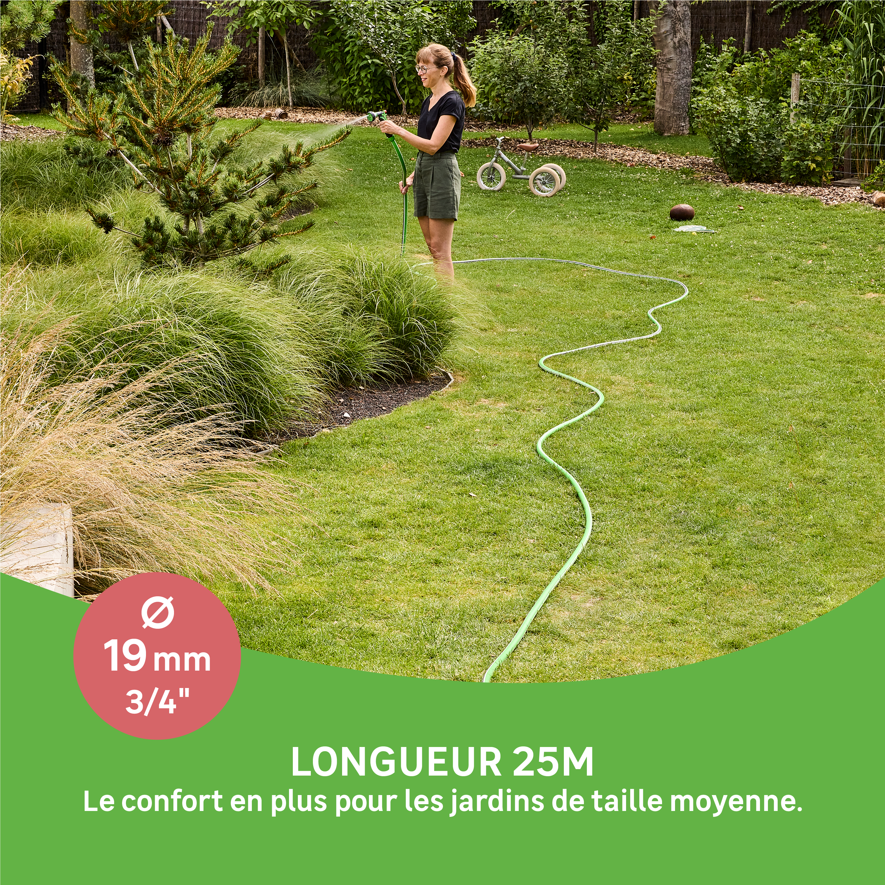 Tuyau d'arrosage GEOLIA AQUALIS L.25 m Diam.19mm - 2