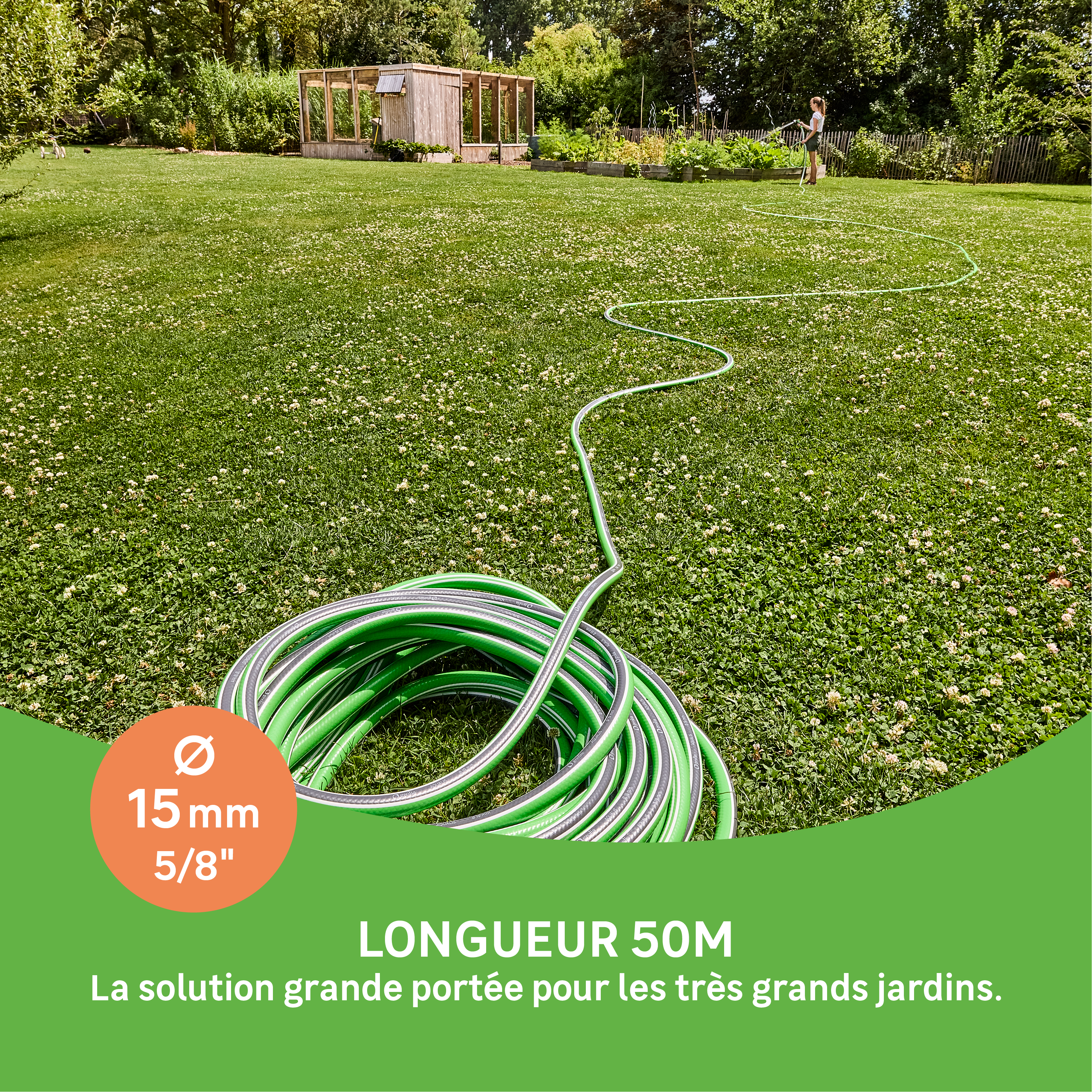 Tuyau d'arrosage GEOLIA AQUALIS  L.50 m, Diam. 15mm - 2