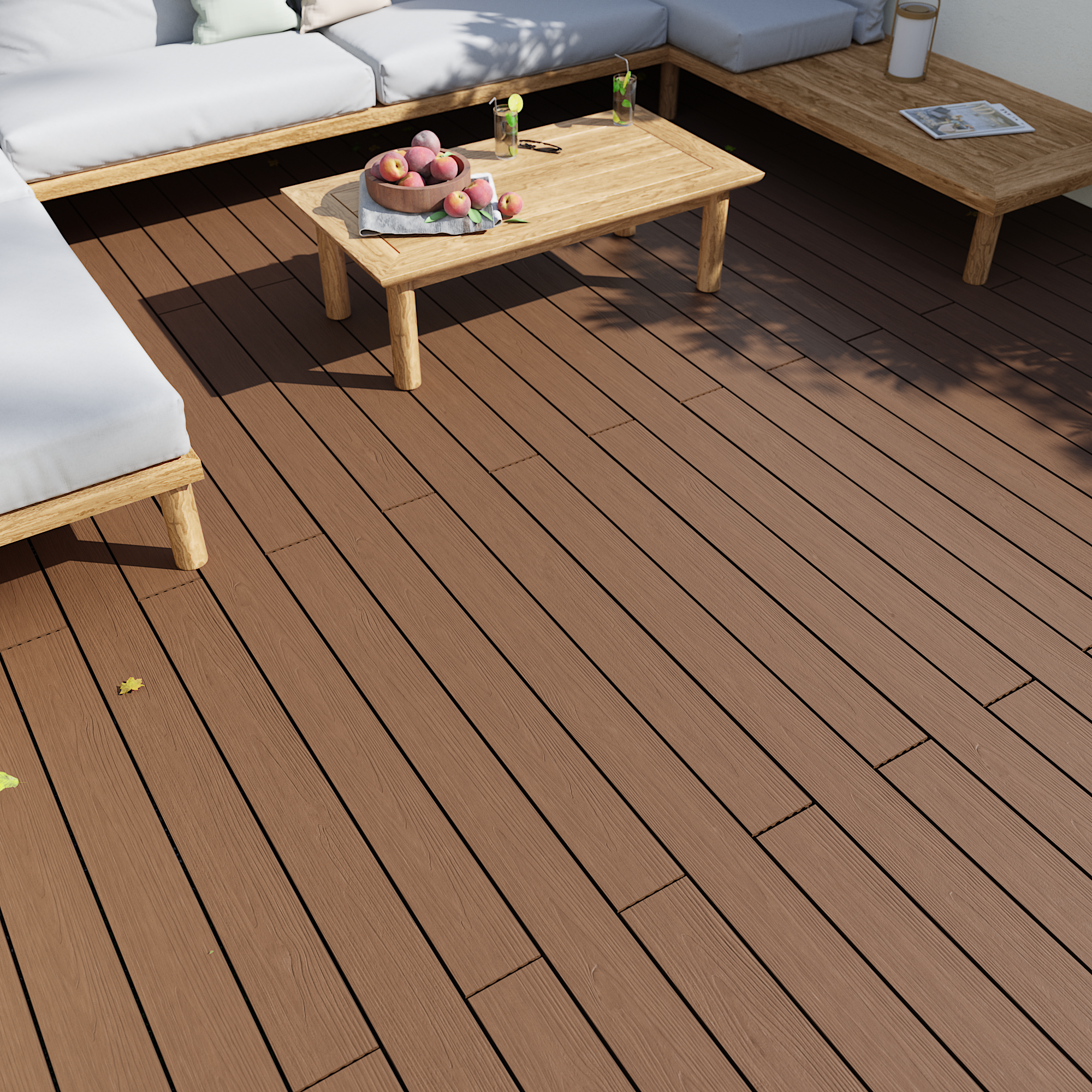 Deck Composite 240x14,5 cm 22 mm Teka Himya Naterial - 2