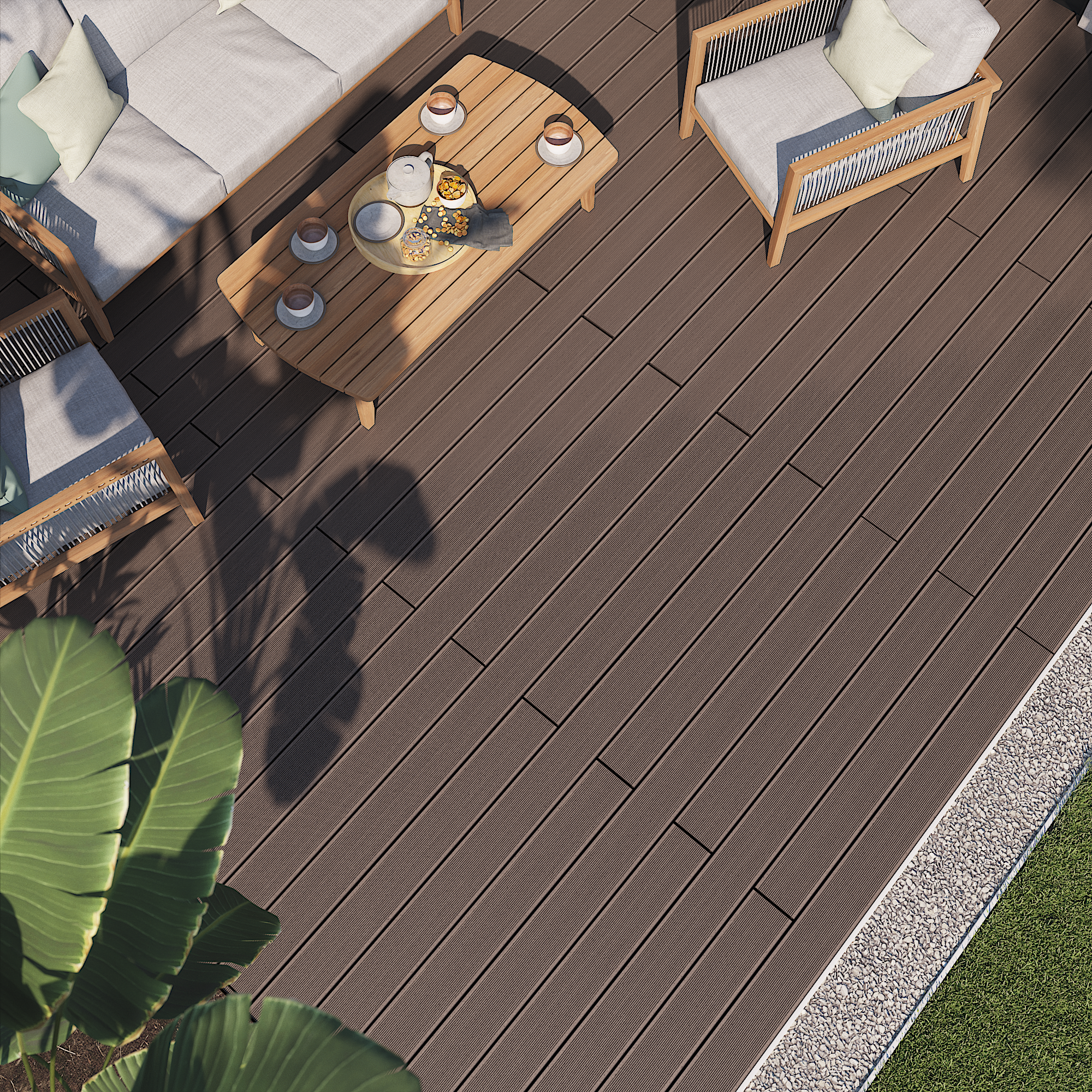 Deck composite 240x14,5x2,1 cm chocolate Dolma Naterial - 6