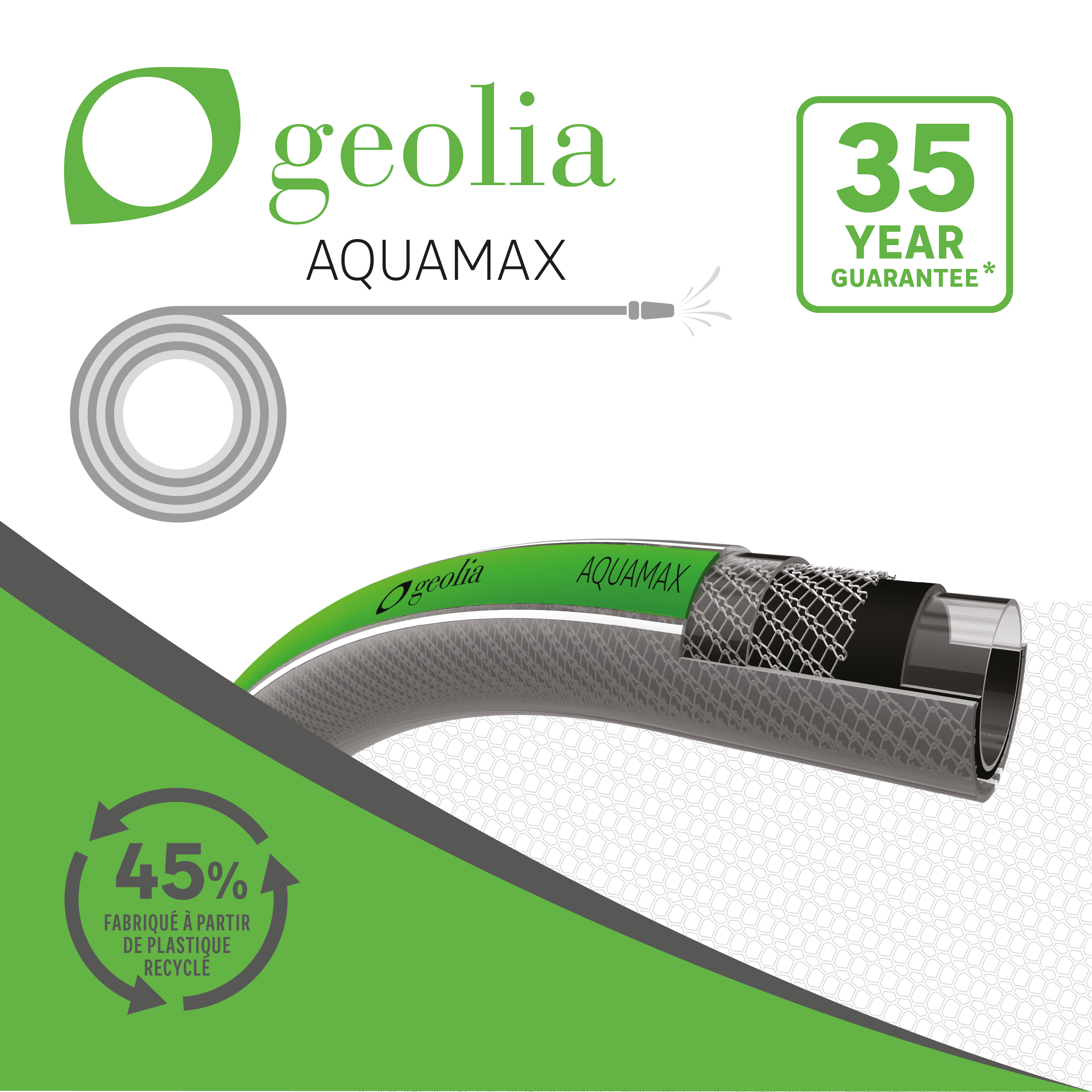Tuyau d'arrosage GEOLIA AQUAMAX  L.25 m, Diam. 15mm - 4