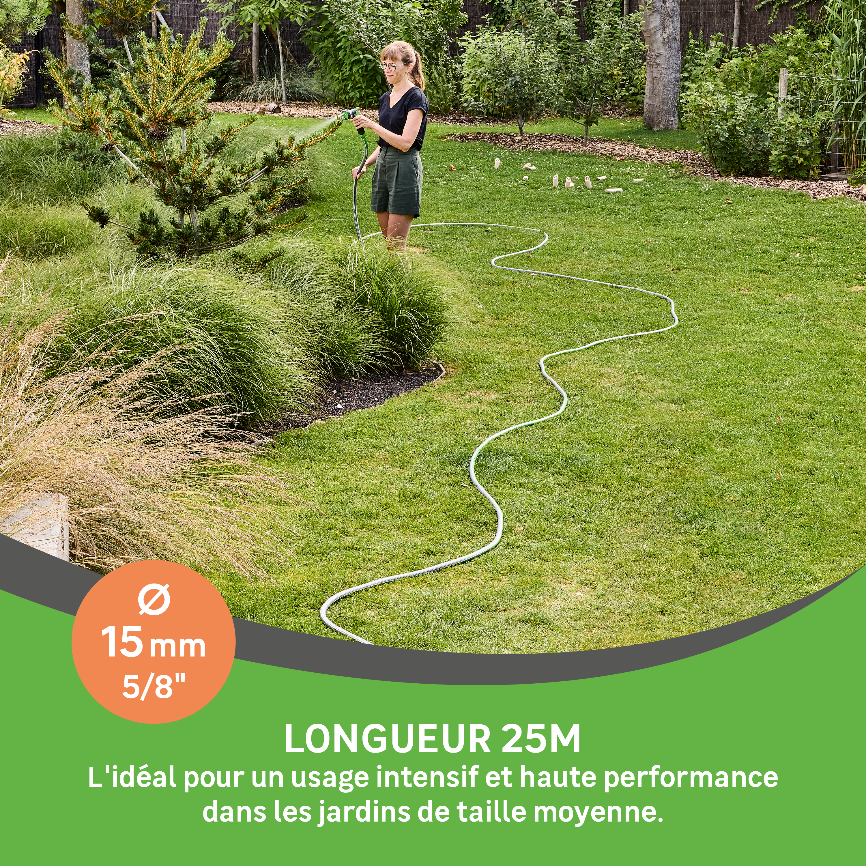 Tuyau d'arrosage GEOLIA AQUAMAX  L.25 m, Diam. 15mm - 3