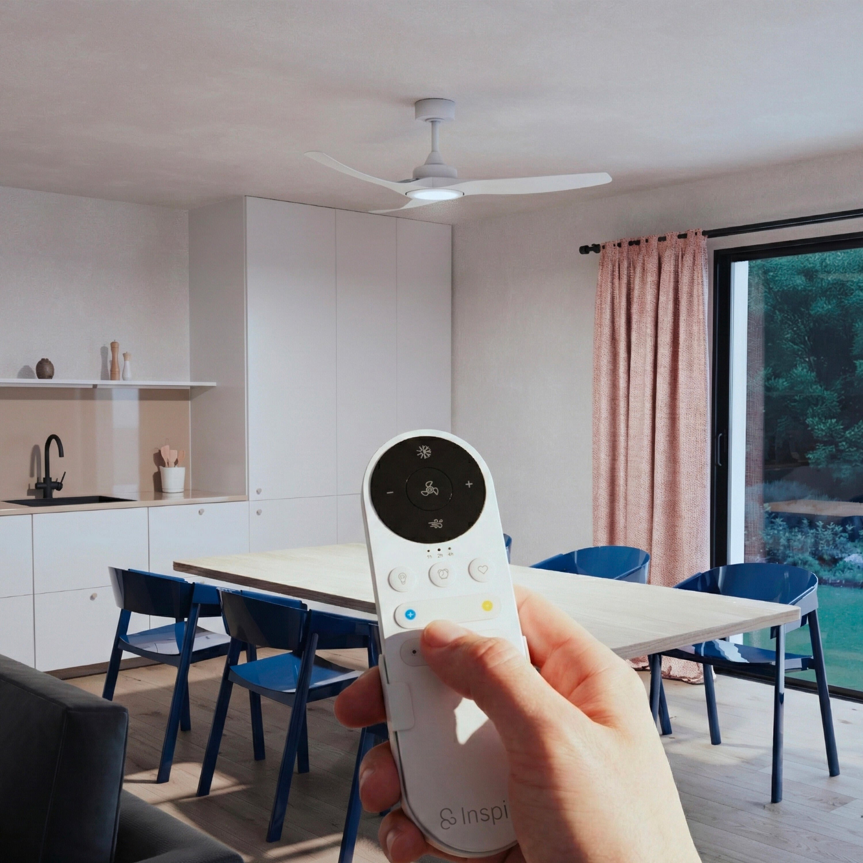 Ventilateur de plafond LED connecté silencieux, Tokyo +, 132 cm, INSPIRE, blanc - 7