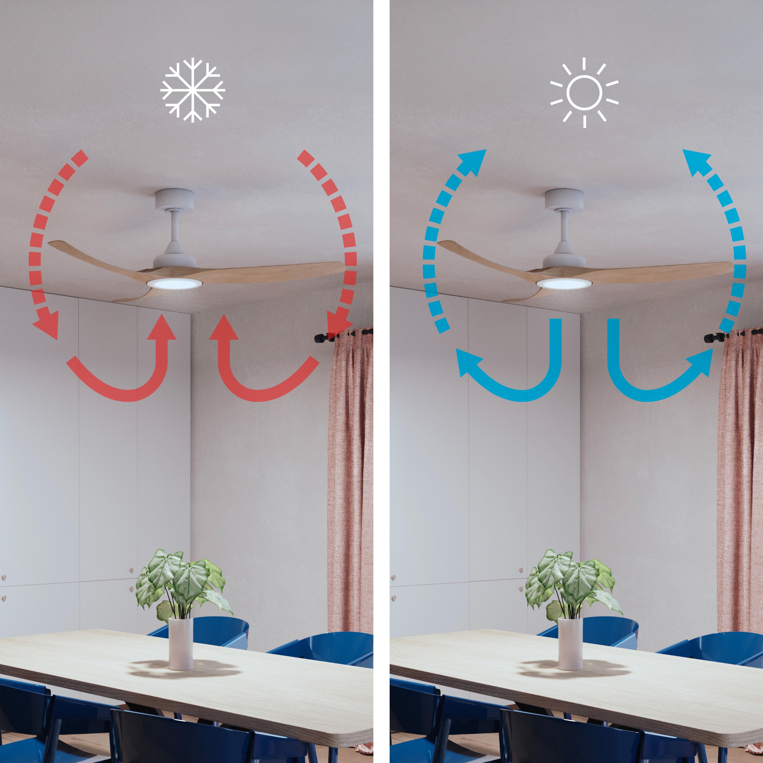 Ventilateur de plafond LED connecté silencieux, Tokyo +, 132 cm, INSPIRE, bois - 6