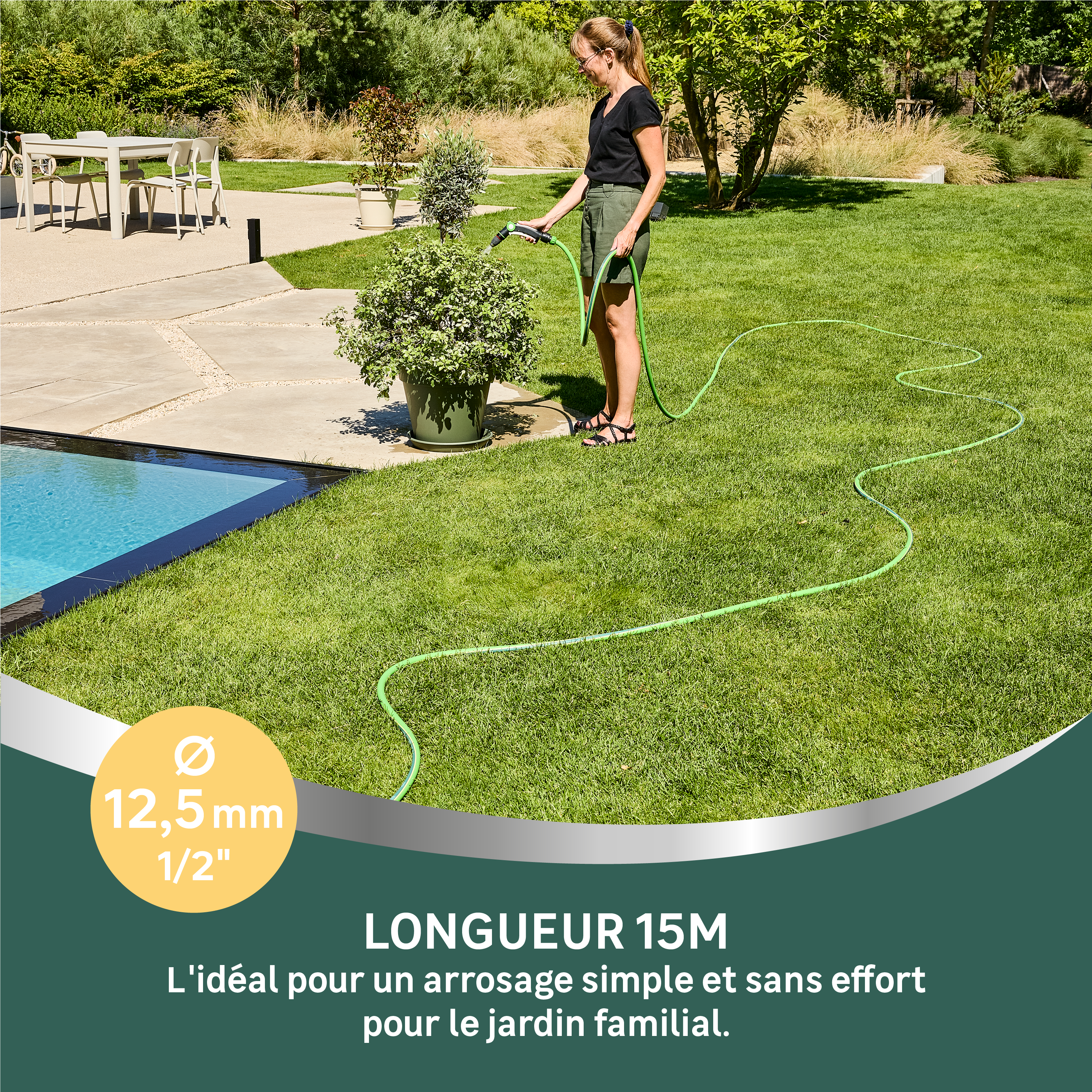 Tuyau d'arrosage GEOLIA Nexis L.15 m, Diam.13 mm - 2