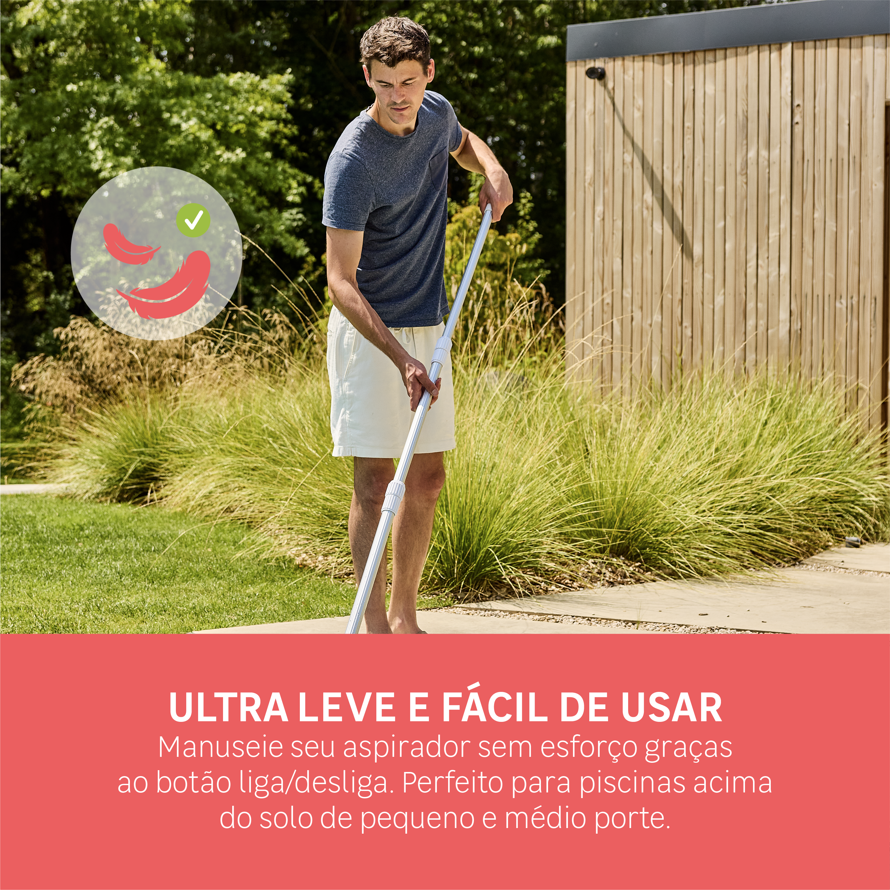Limpa-fundos a bateria 40 W 4200 L/h Naterial - 4