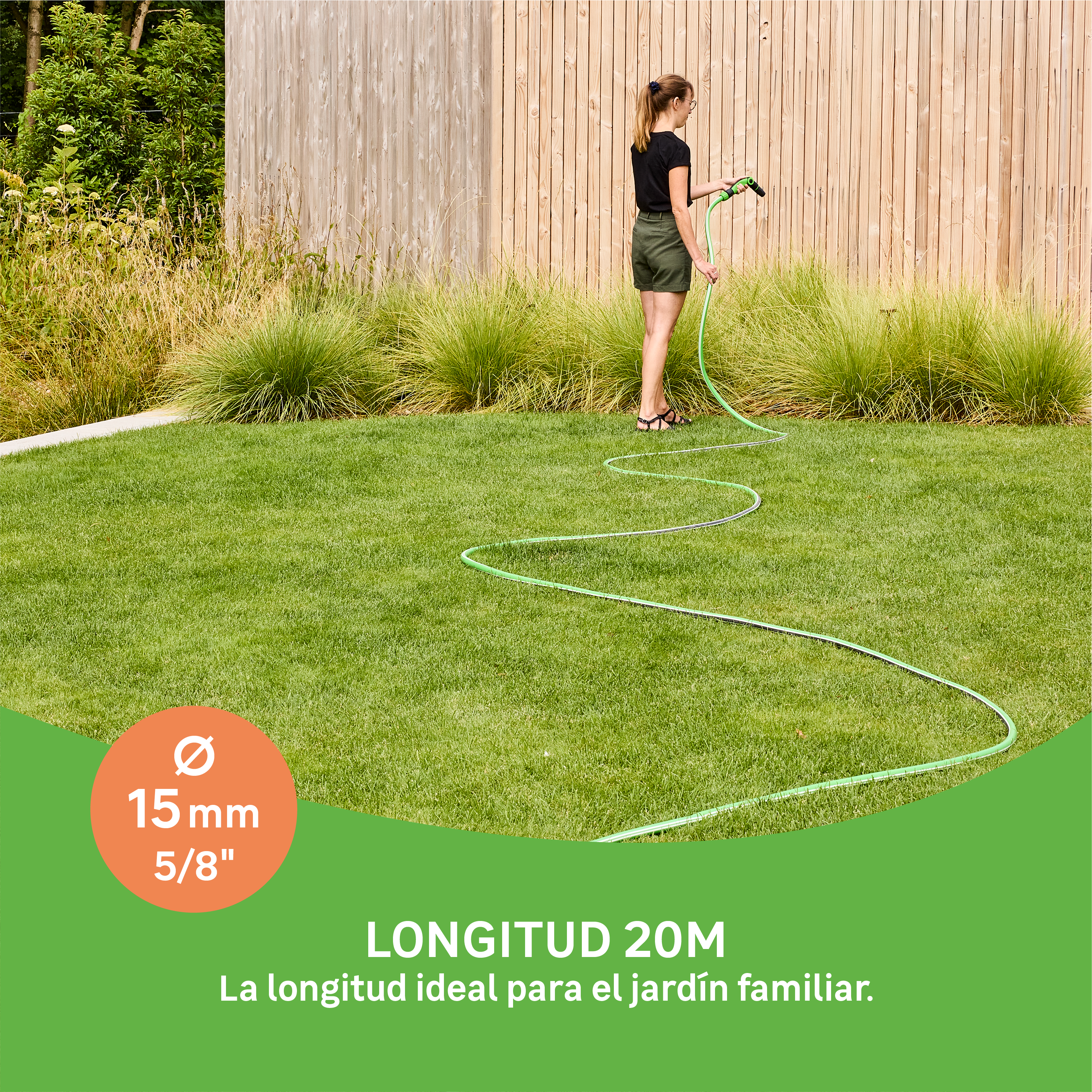 Manguera equipada GEOLIA Aqualis de PVC de 15 mm de ø y 20 m de longitud - 3