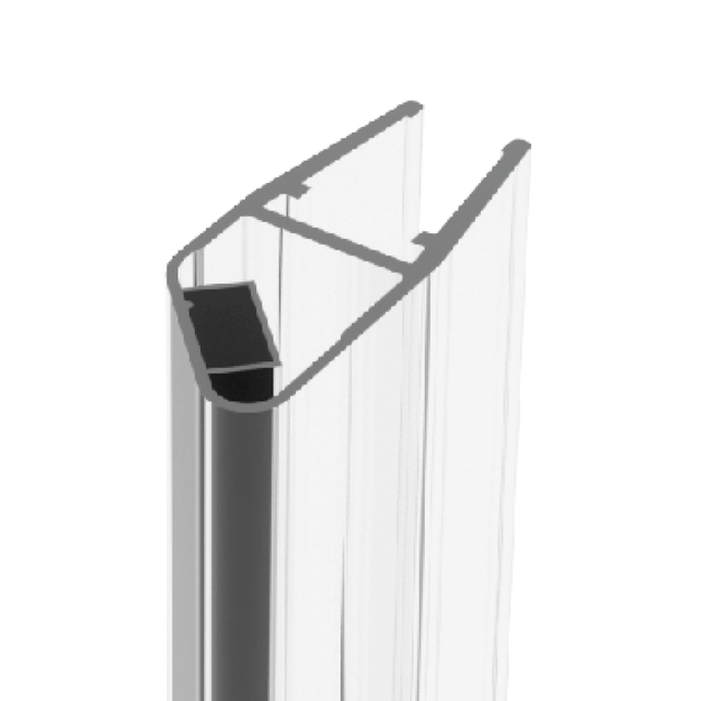 Joint d'étanchéité verti magnétique biais polar. N pr verre 5-8mm L.2 m transpar