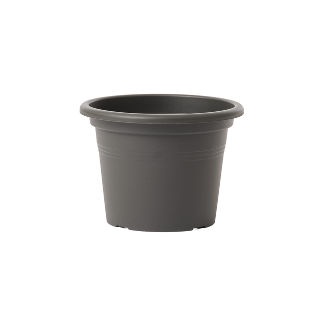 Maceta redonda de polipropileno ø 25 cm y 18.2 cm altura gris