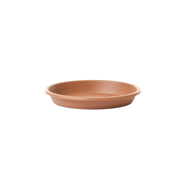 Sottovaso per vaso da fiori in polipropilene terracotta ø 22 x H 3 cm