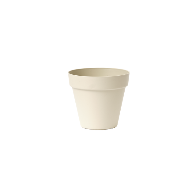 Maceta redonda de polipropileno GEOLIA Taiga ø 16 cm y 14.4 cm altura blanco
