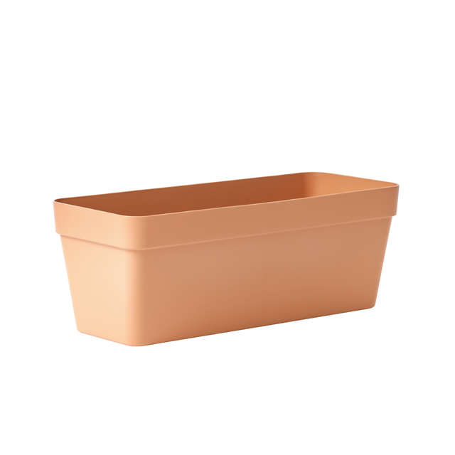 Jardinera Portofino color naranja con plato de 50 cm
