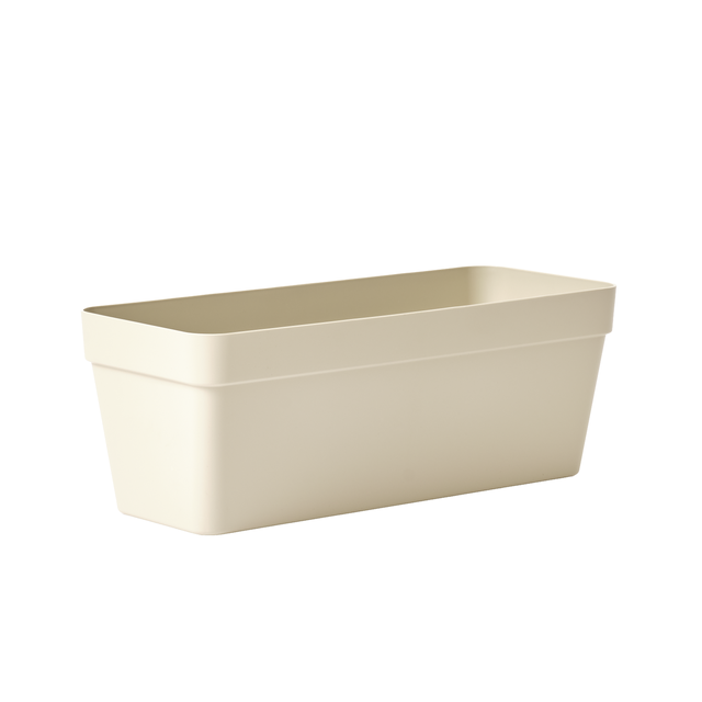 Jardinera Portofino color beige con plato de 50 cm