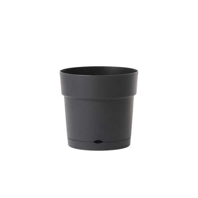 Maceta Red Piana con plato 25 cm gris