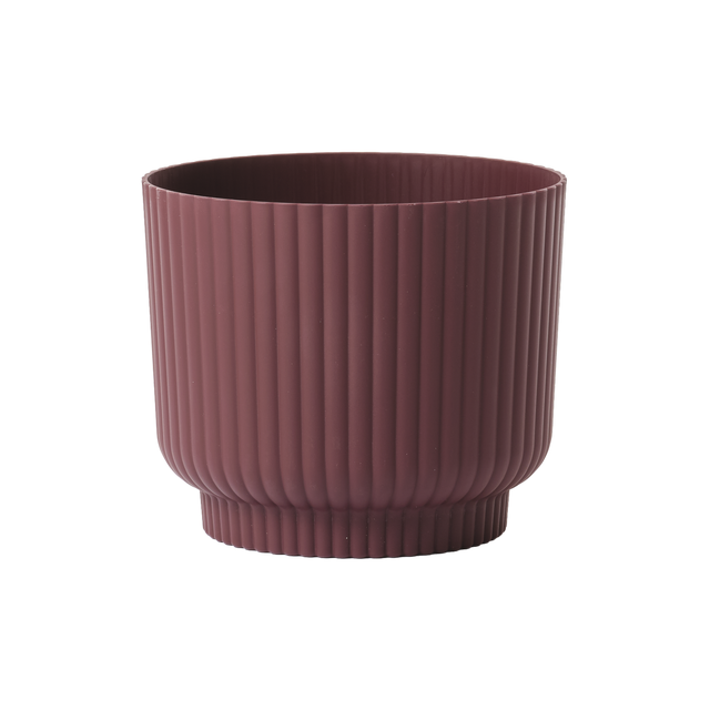 Vaso plástico decorativo Geolia Alvão ø25 cm Bordô