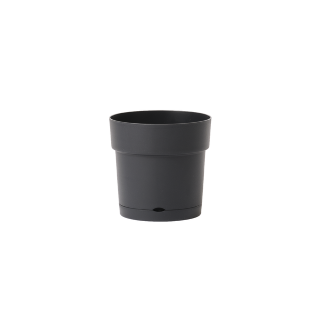 Maceta Red Piana con plato 20 cm gris