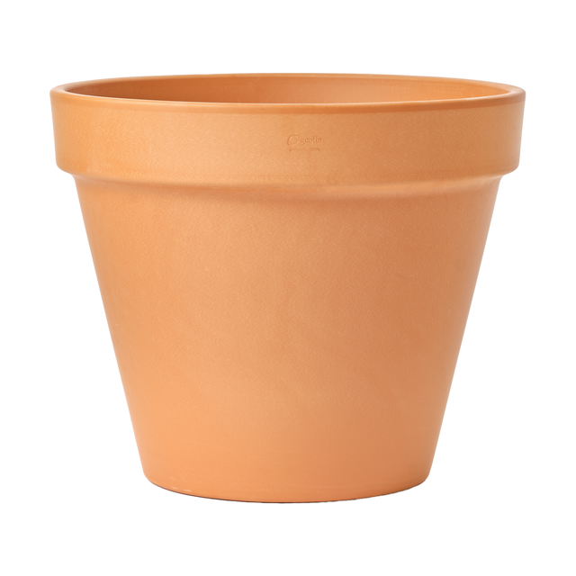 Maceta redonda de arcilla GEOLIA Gobi ø 48 cm y 40.1 cm altura naranja