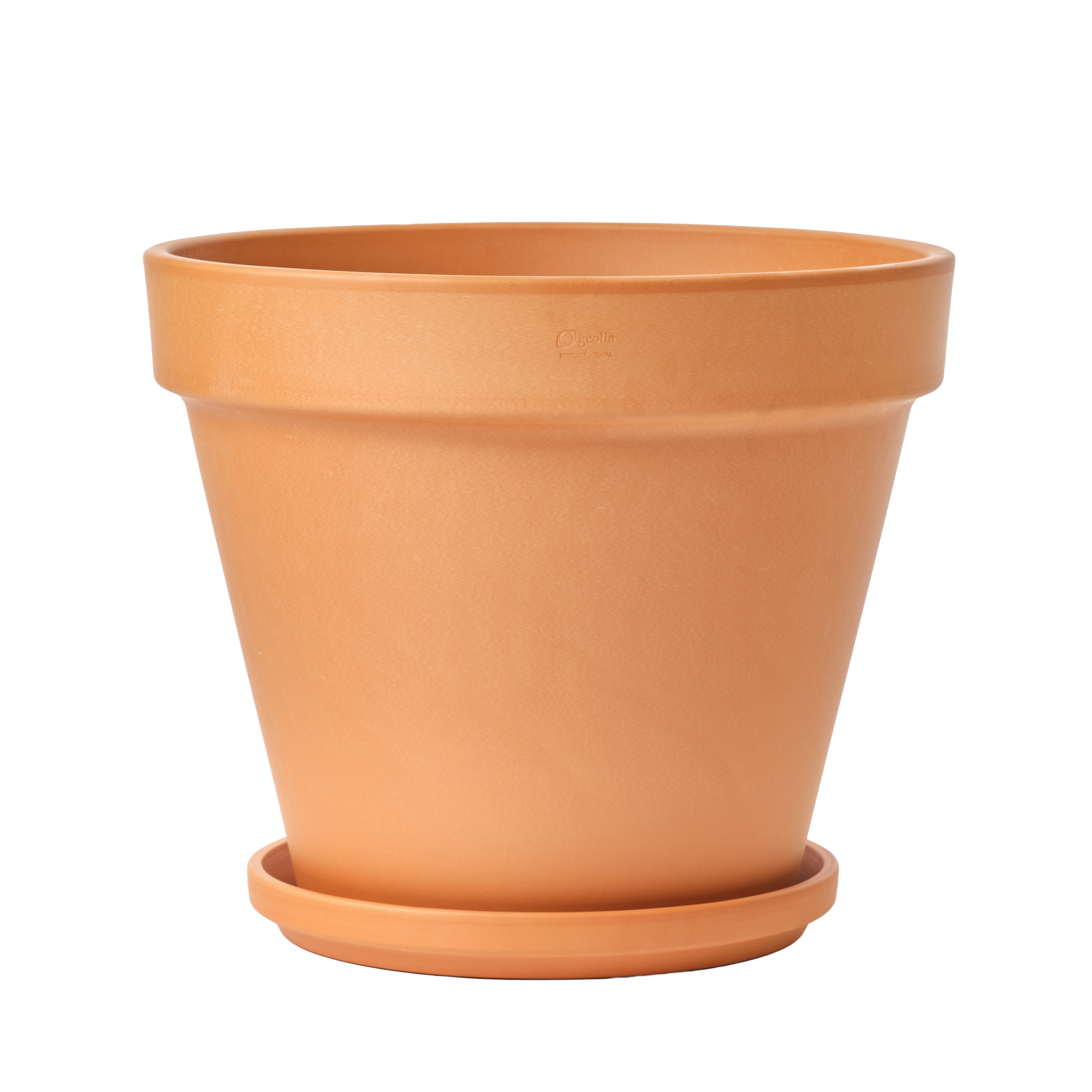 Maceta redonda de arcilla GEOLIA Gobi ø 48 cm y 40.1 cm altura naranja - 3