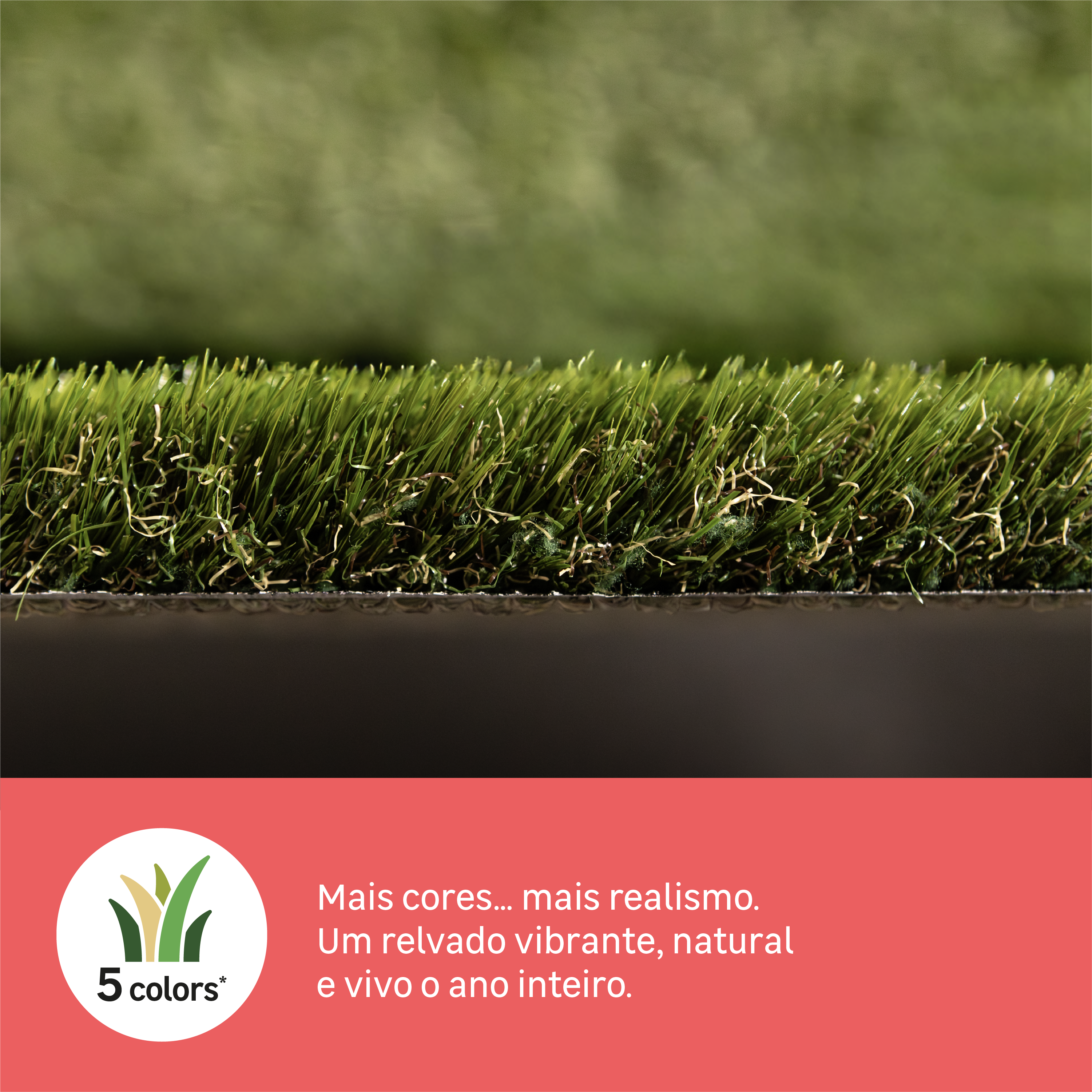 Rolo de relva artificial 35 mm 2x5 mm Panama Naterial - 10