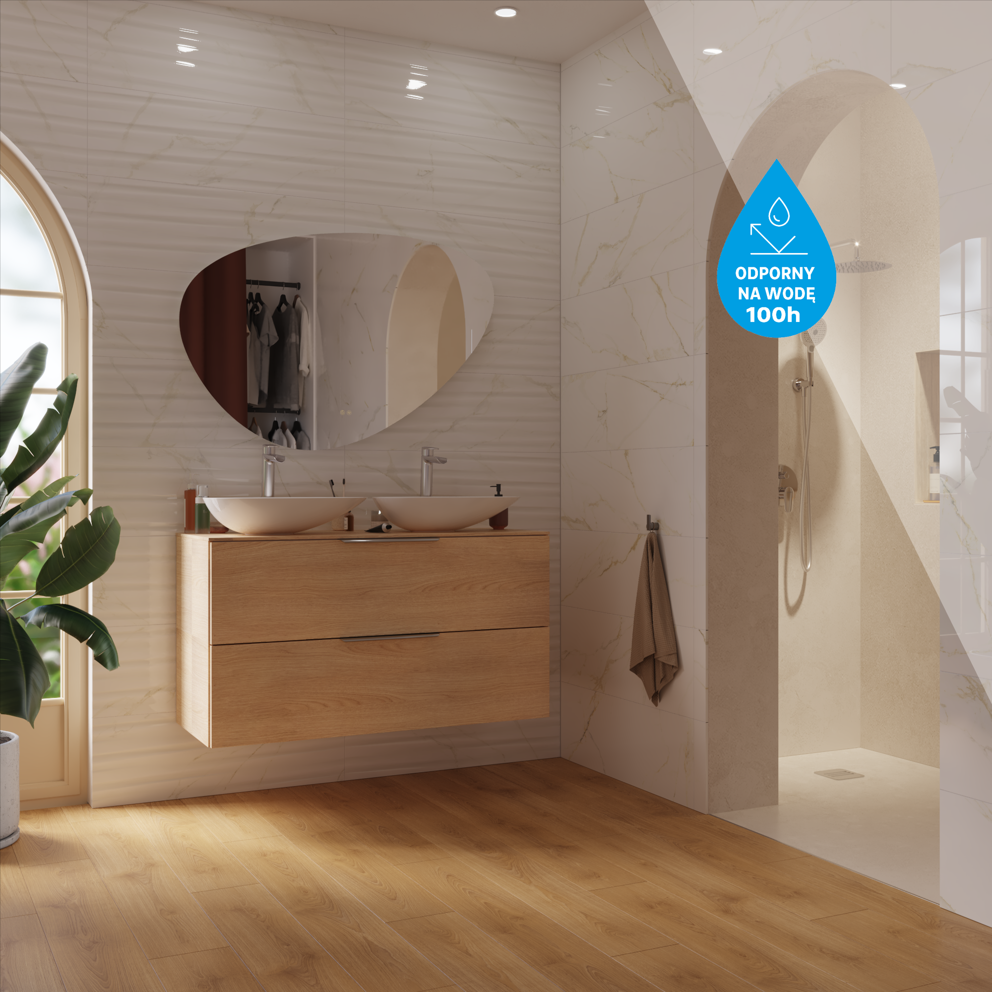 Panele podłogowe laminowane wodoodporne AC5 8 mm Artens Lucia naturalne drewno - 3
