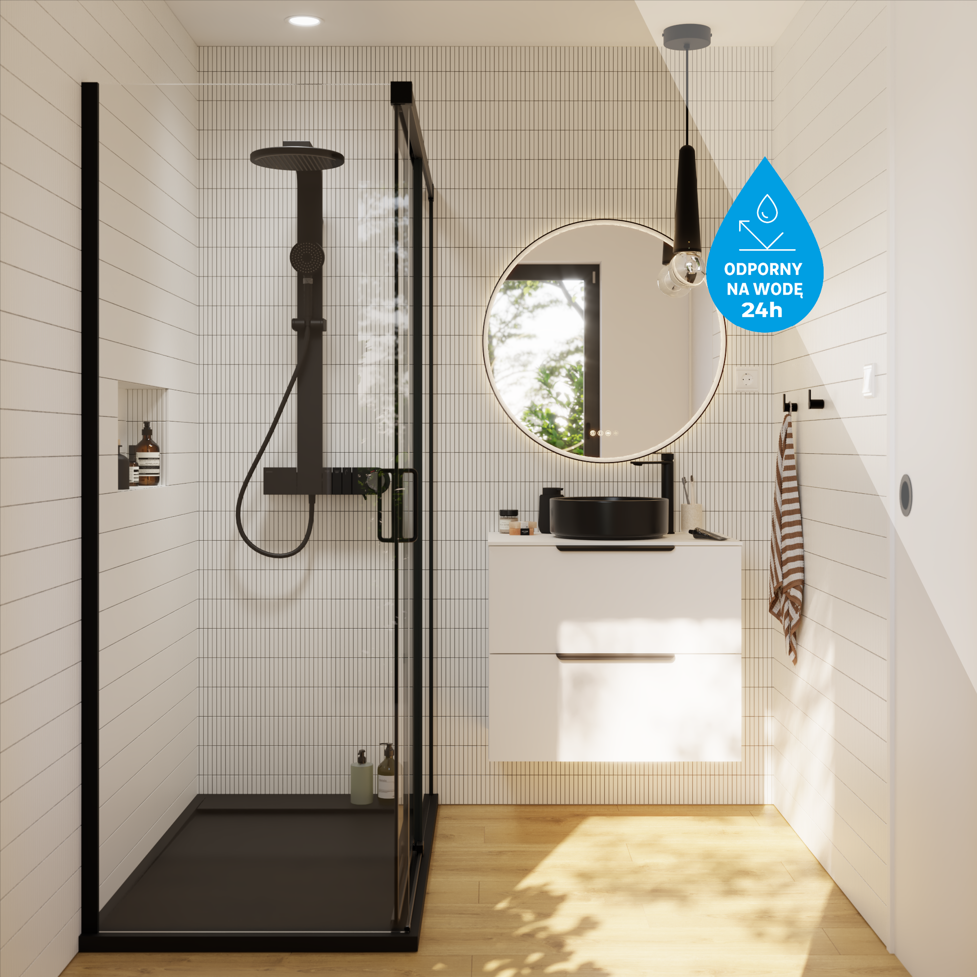 Panele podłogowe laminowane wodoodporne Artens AC5 8 mm Balfour naturalne drewno - 3