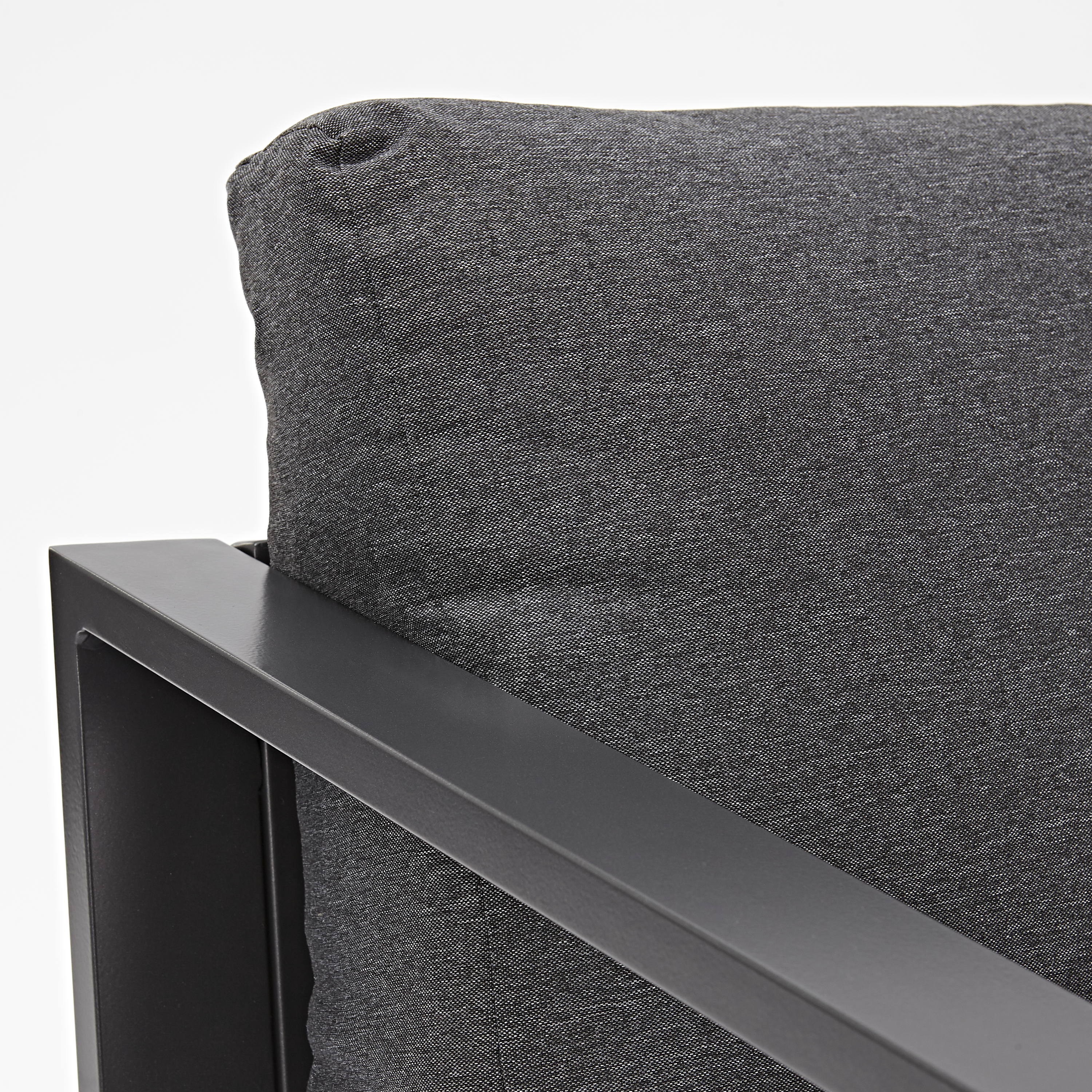 Salotto da giardino per 4 persone antracite Lyra NATERIALcon cuscini in poliestere grigio - 35