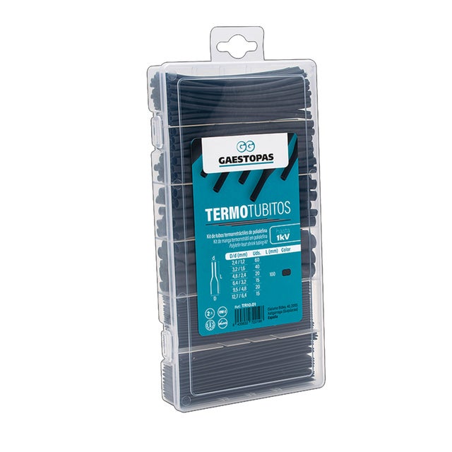 TUBO TERMORETRACTIL NEGRO 170UDS