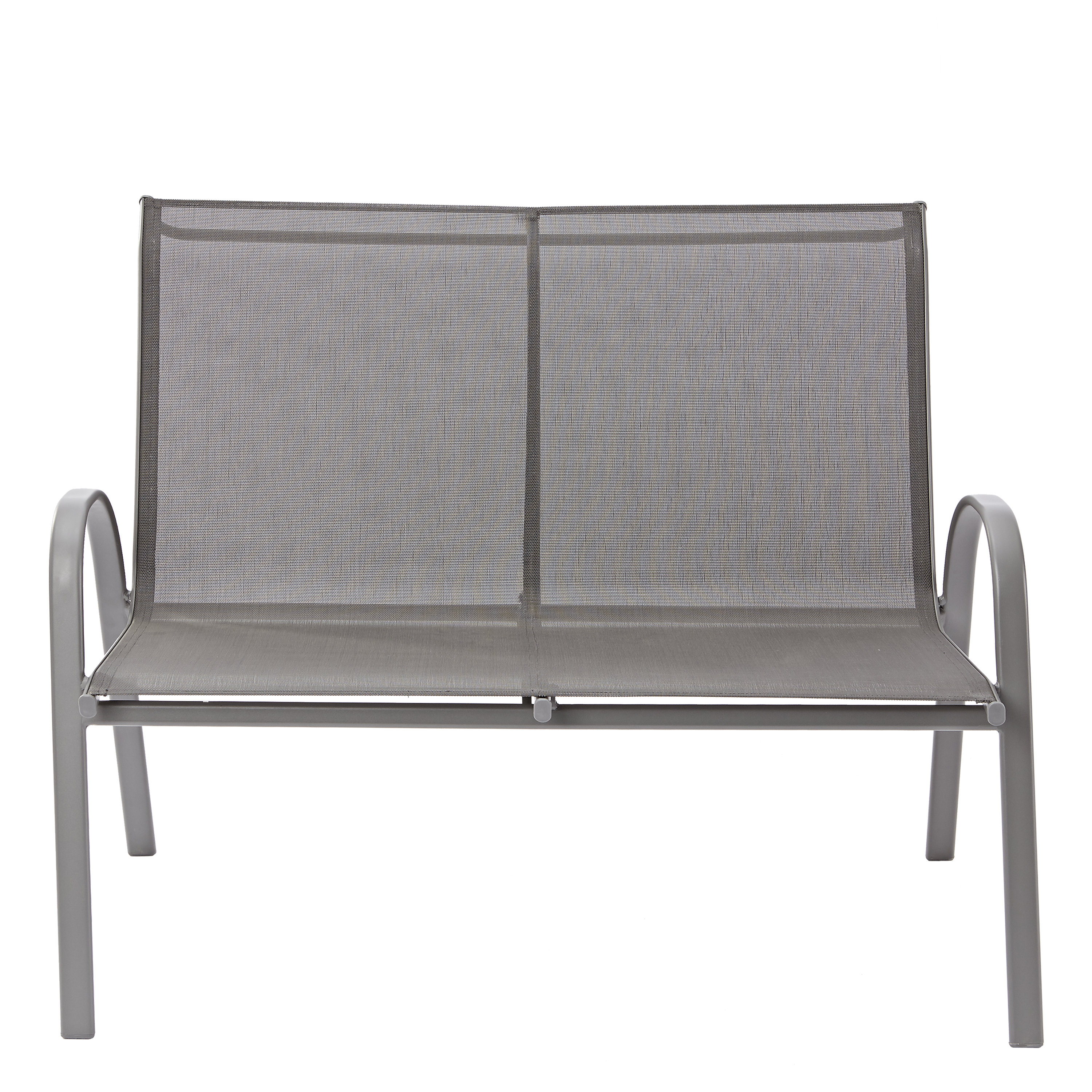 Banco de jardín de acero alma gris