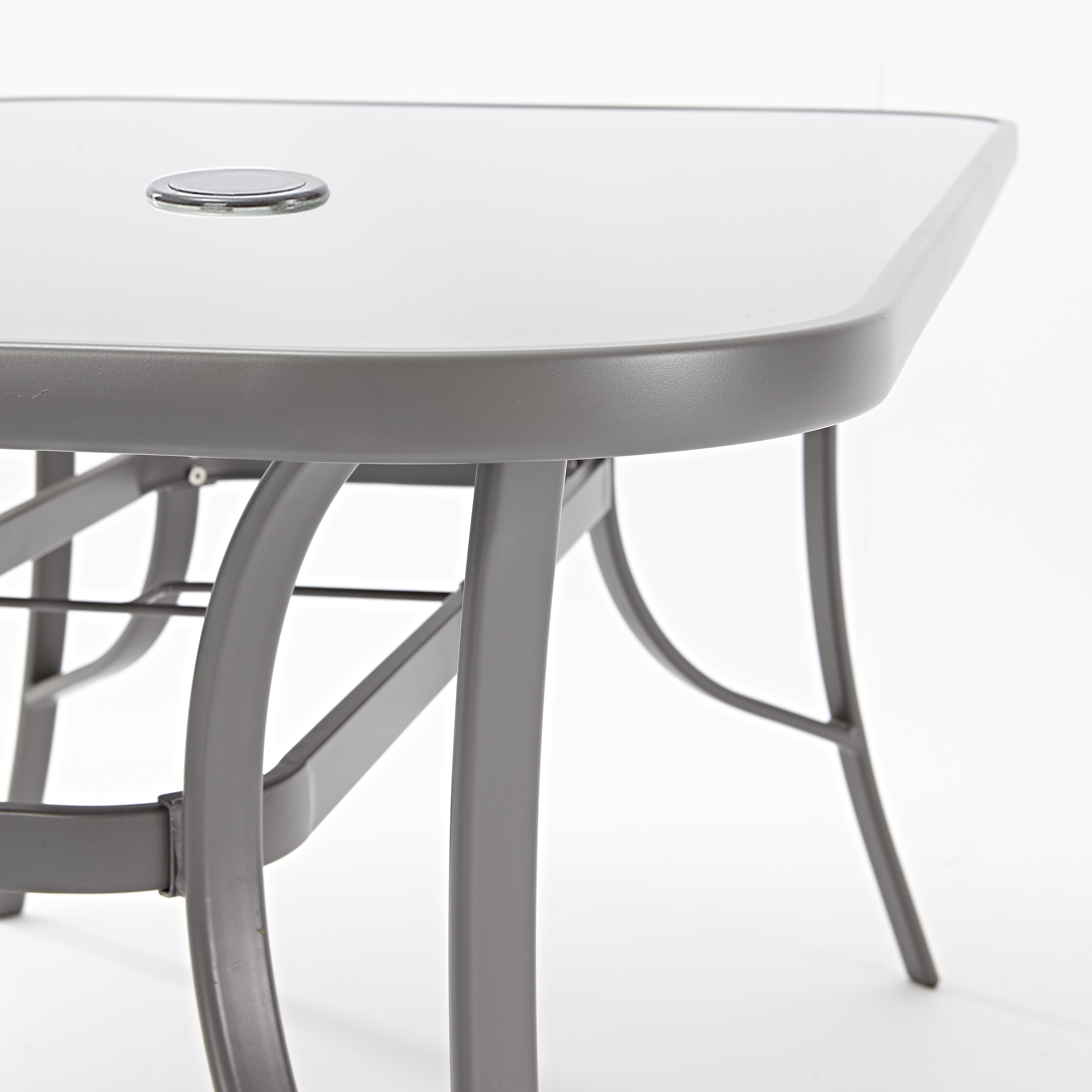 Table de jardin Alma rectangulaire gris 6 personnes - 7