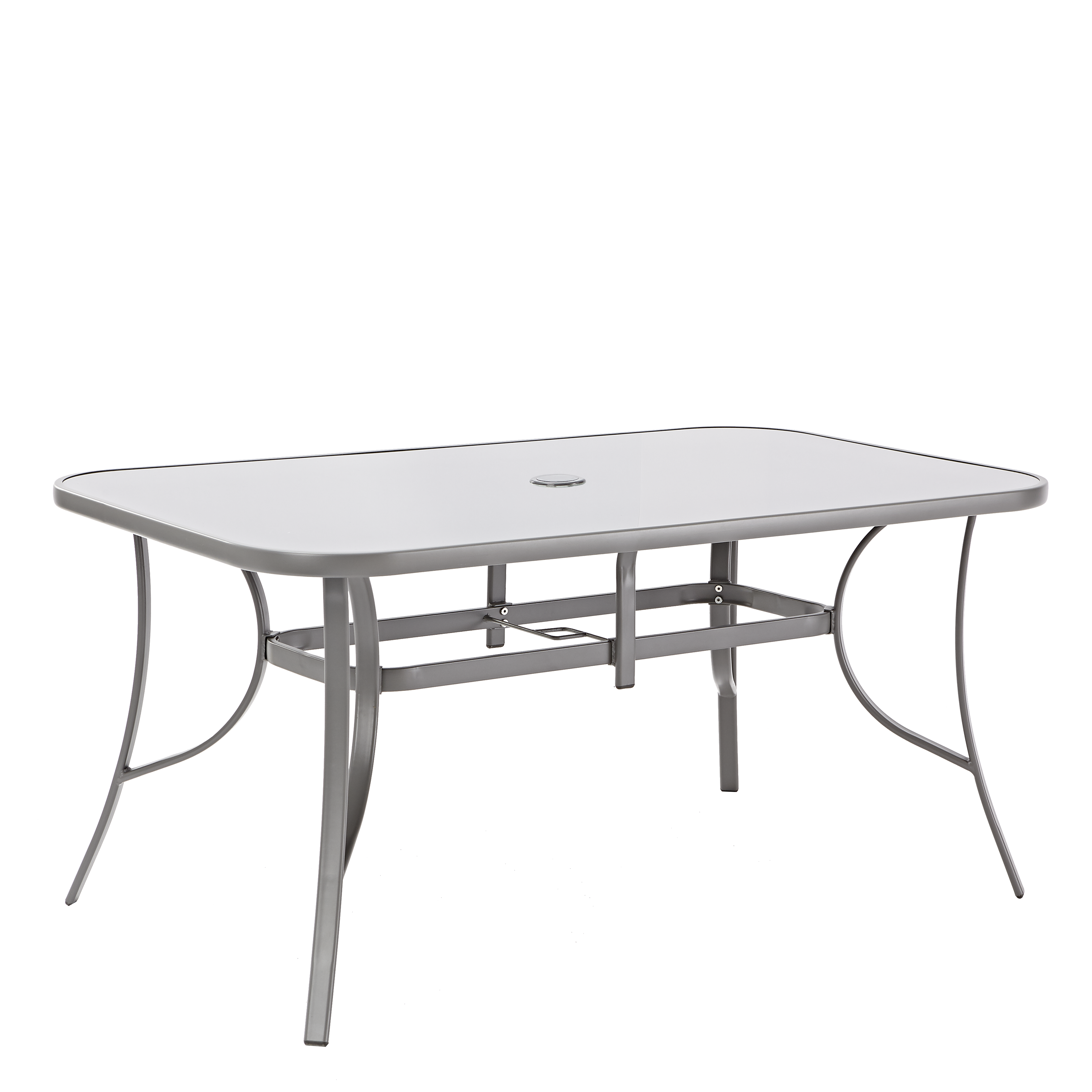 Mesa de jardín de metal naterial alma 90x71x150 cm