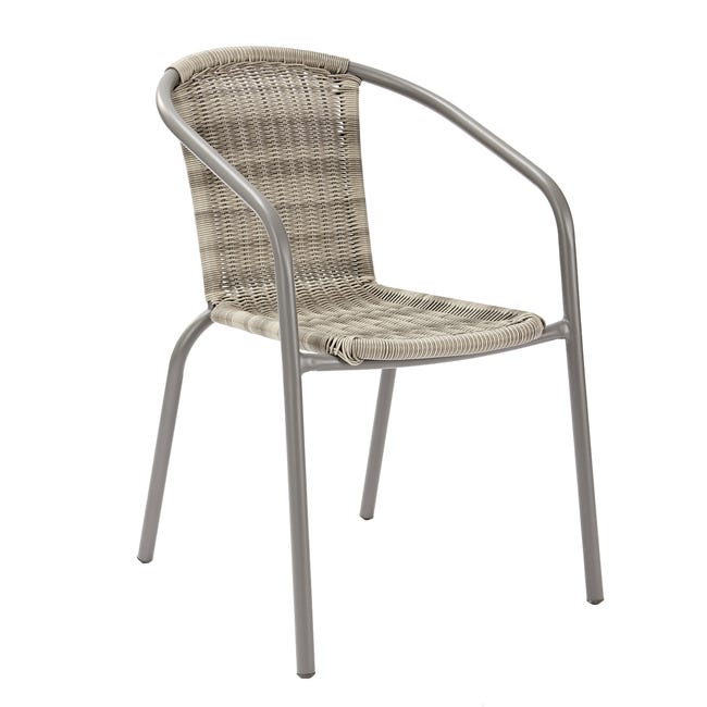 Chaise Elia en Acier Beige