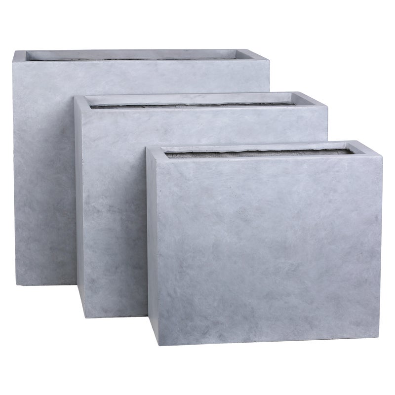 Doniczka geometryczna Grau nr 3 imitacja betonu 70x40x60cm Esti&Esta