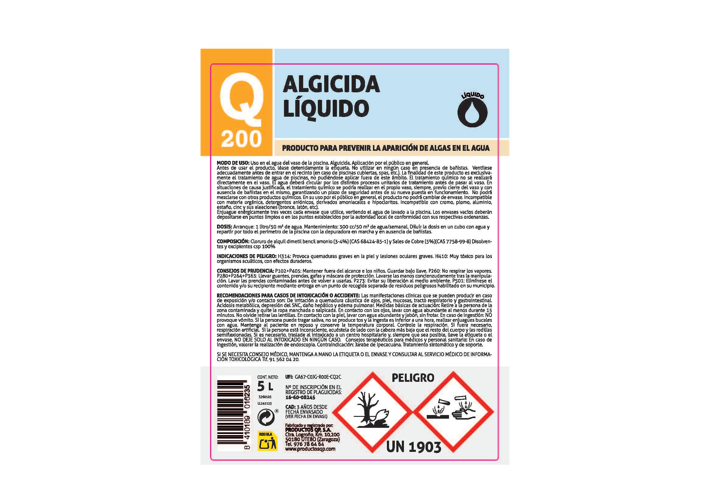 ALGICIDA LÍQUIDO 5L Q200 - 3