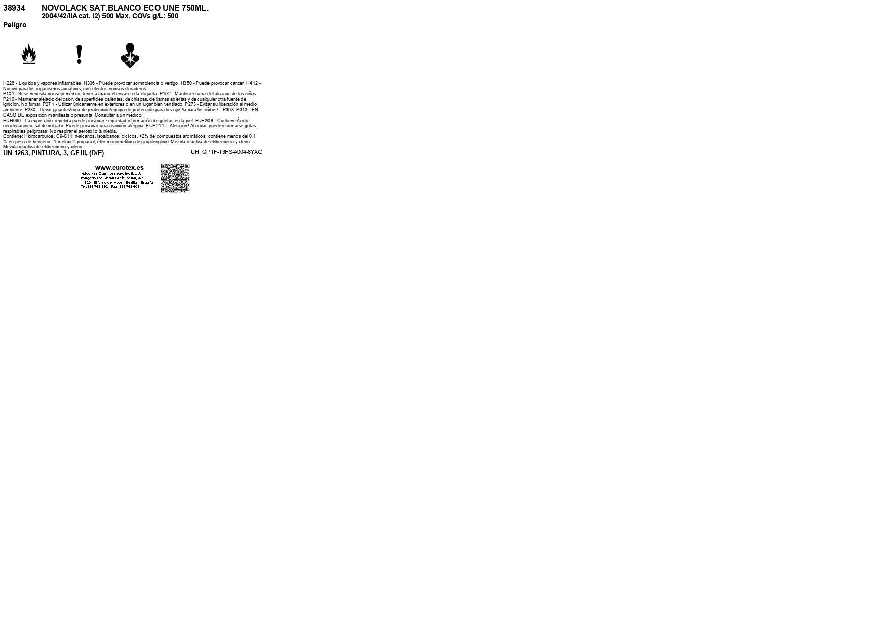 ESMALTE SINTÉTICO SATINADO NOVOLACK 750ML BLANCO - 3