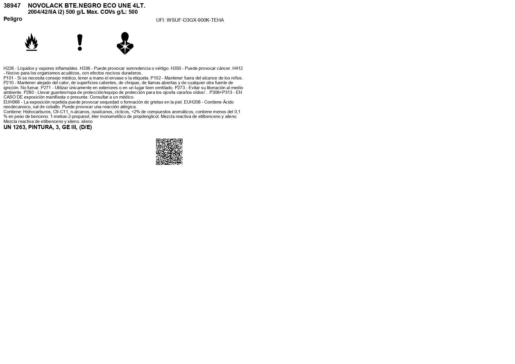 ESMALTE SINTÉTICO BRILLANTE NOVOLACK 4L NEGRO - 3