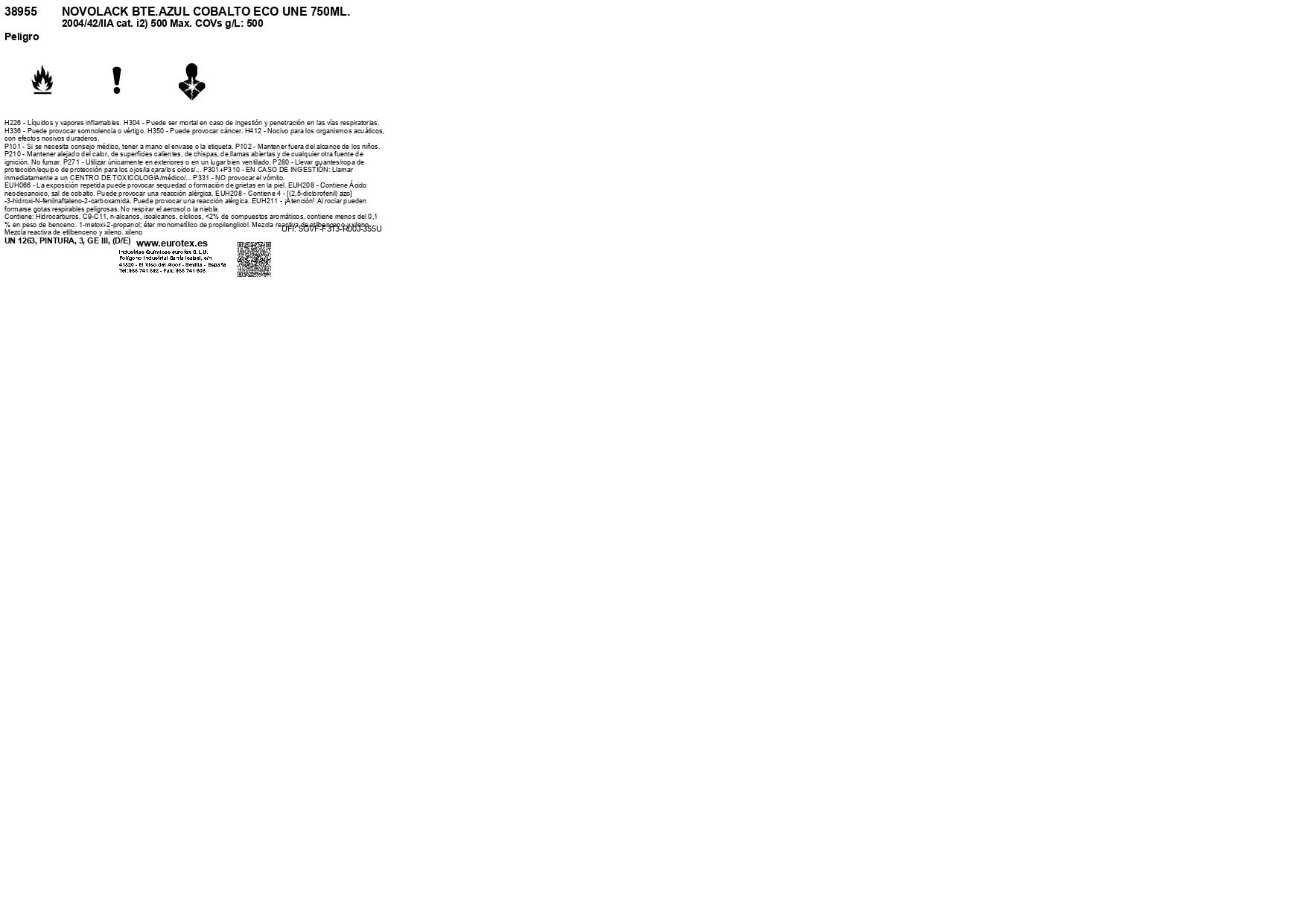 ESMALTE SINTÉTICO BRILLANTE NOVOLACK 750ML AZUL COBALTO - 4